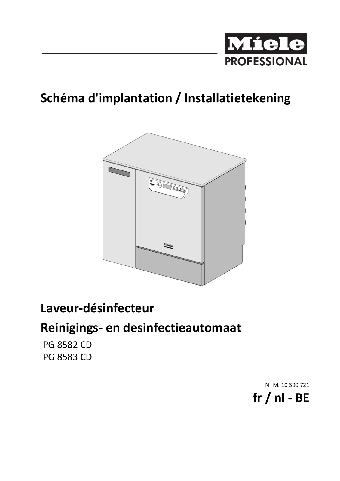 Miele PG 8582 CD, PG 8583 CD Installatietekening