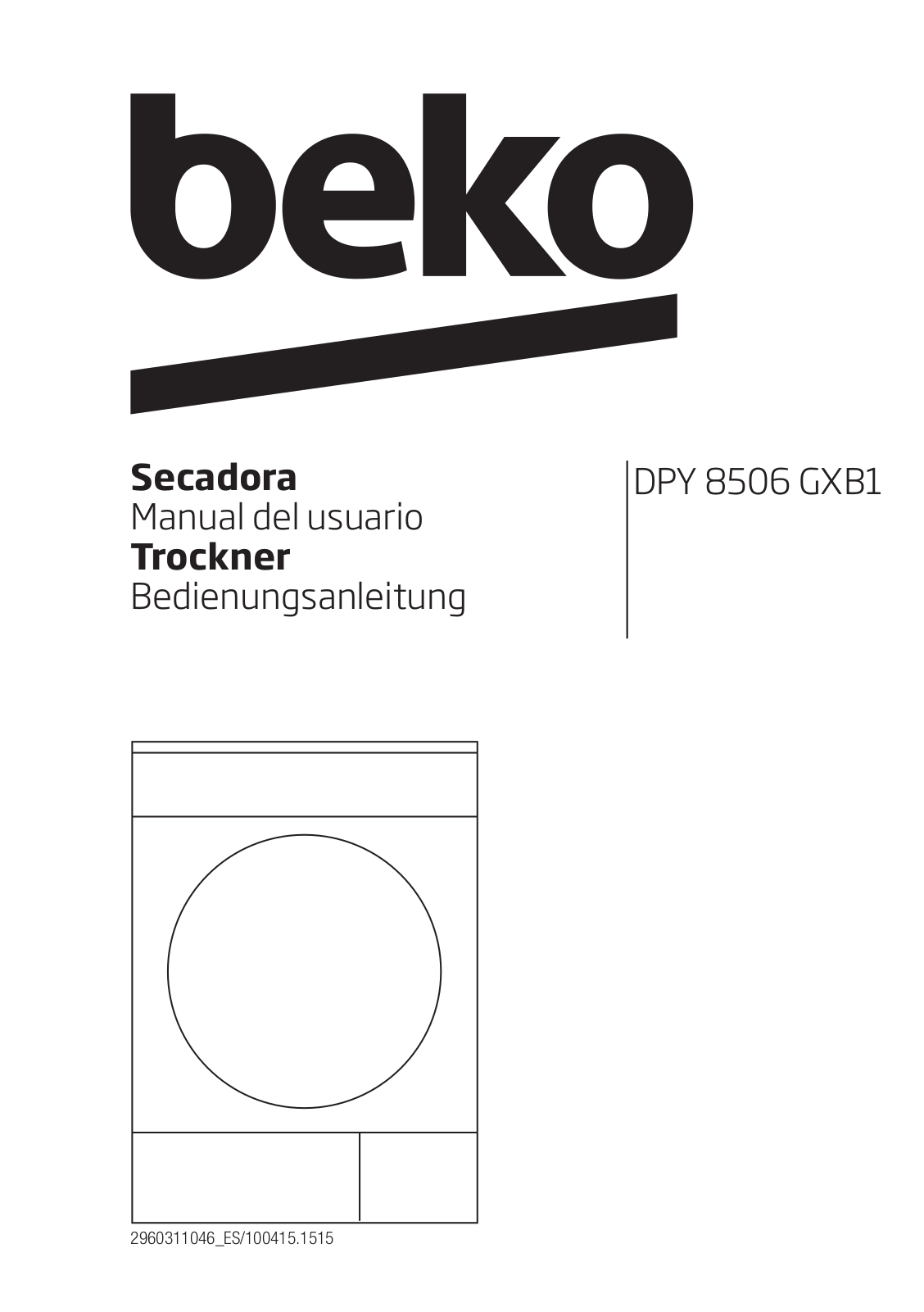 Beko DPY 8506 GXB1 User manual