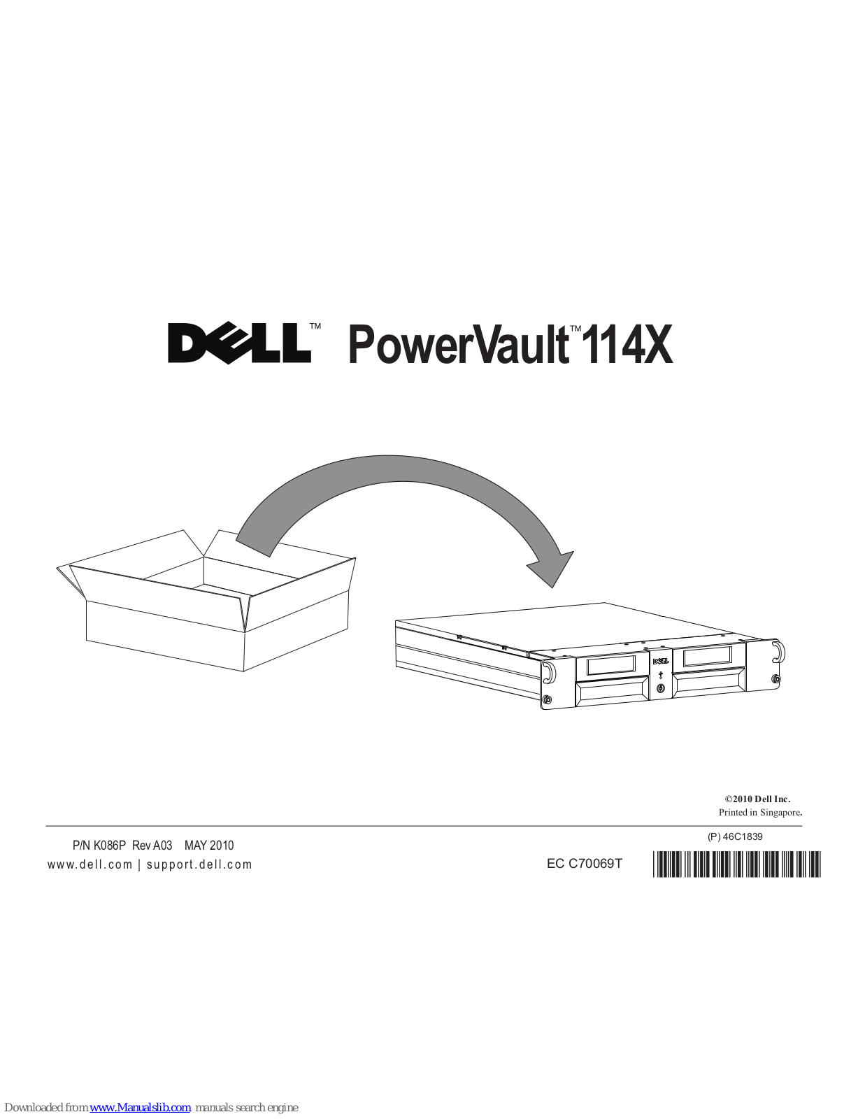 Dell PowerVault 114x, PowerVault K086P Getting Started Manual