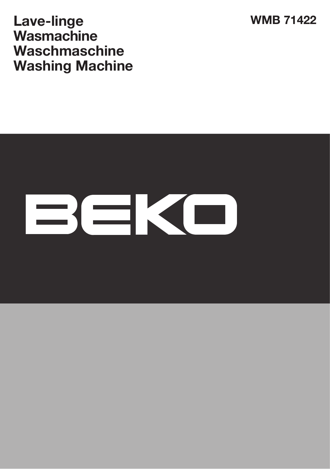 Beko WMB 71422 User Manual