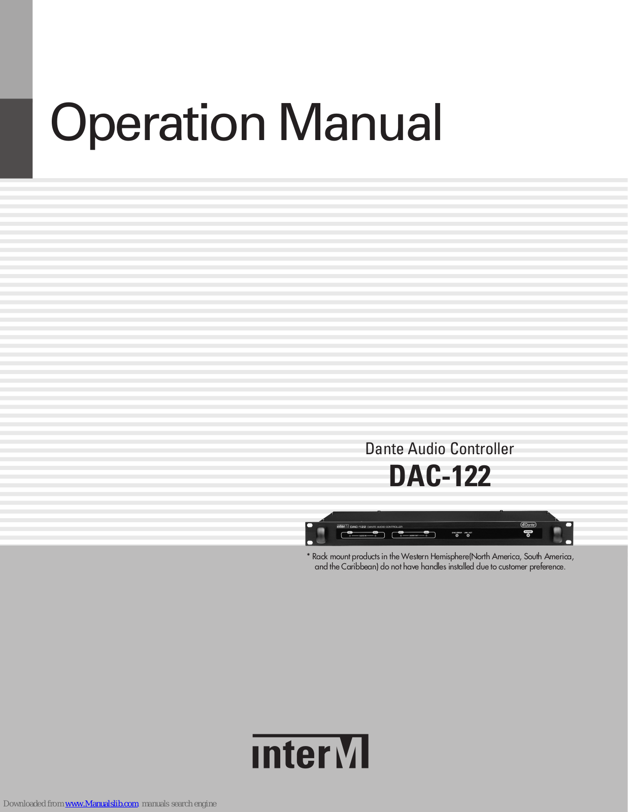 Inter-m DAC-122 Operation Manual