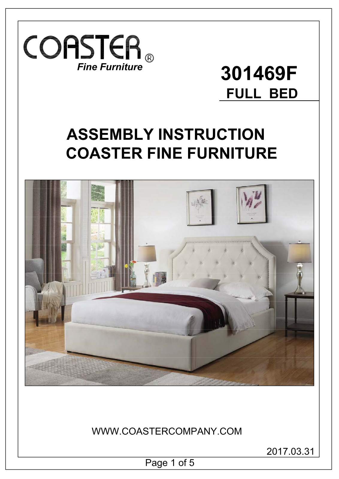 Coaster 301469F Assembly Guide - ManualMachine.com