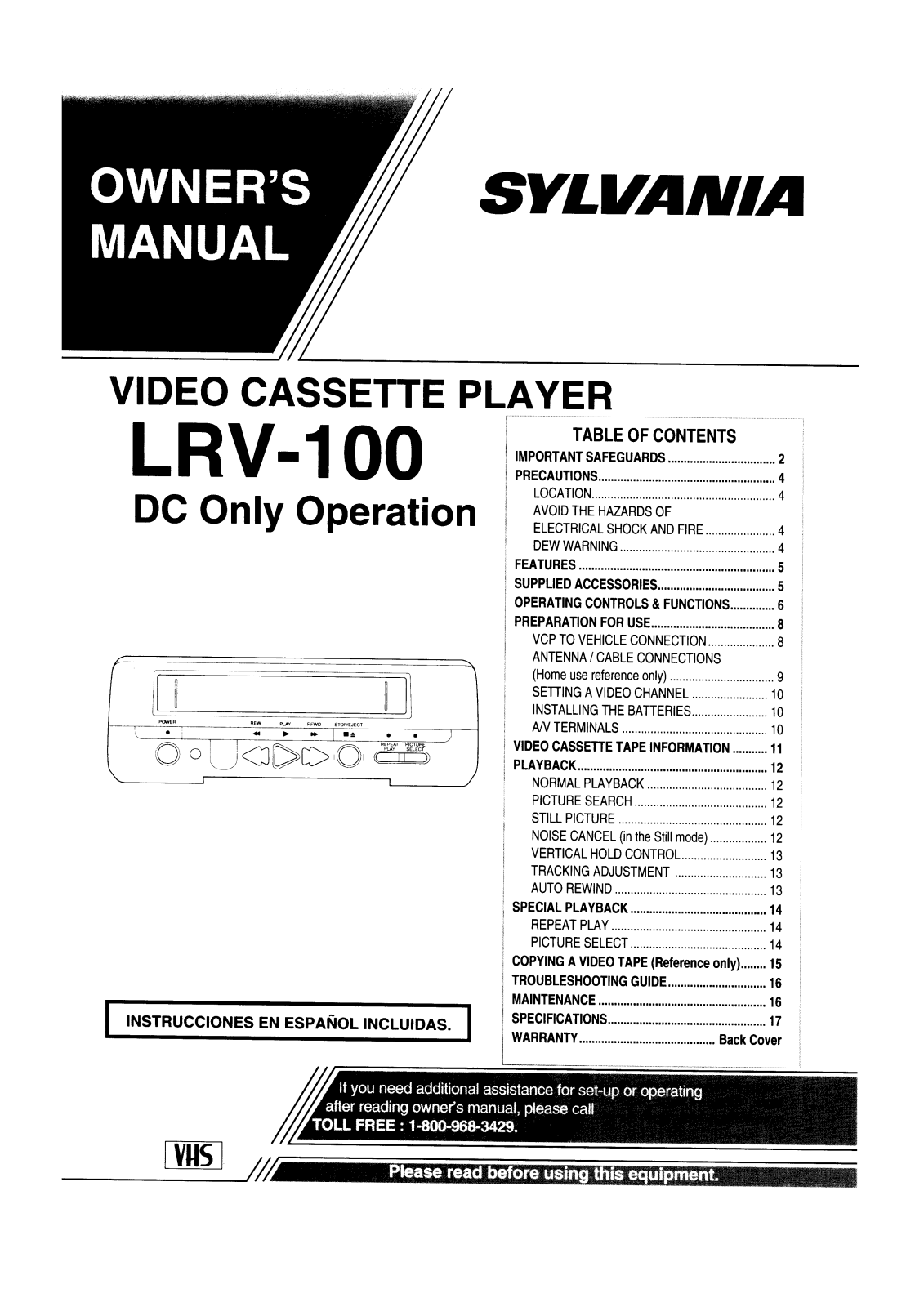 Funai LRV100 User Manual