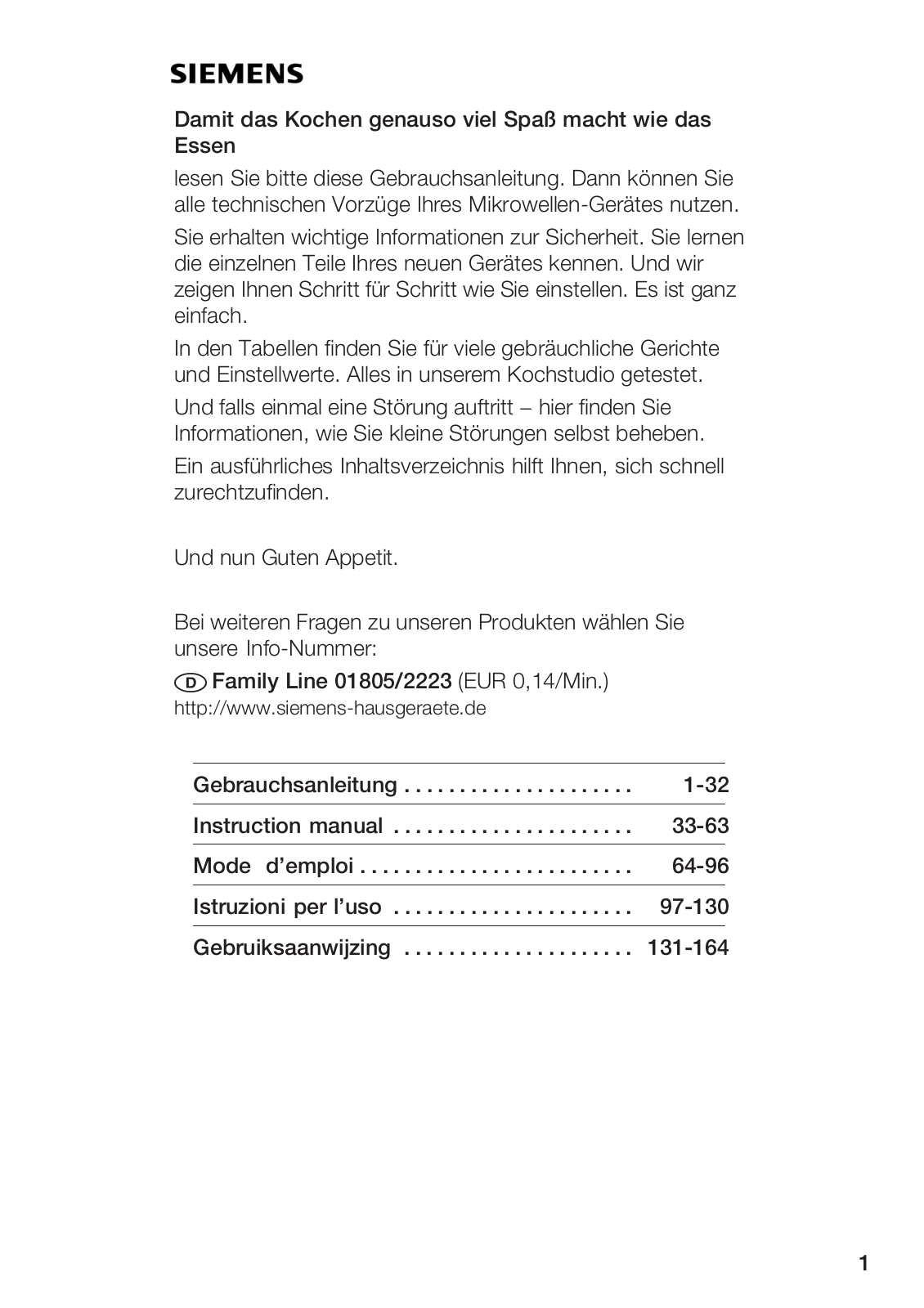 SIEMENS HF15M541 User Manual