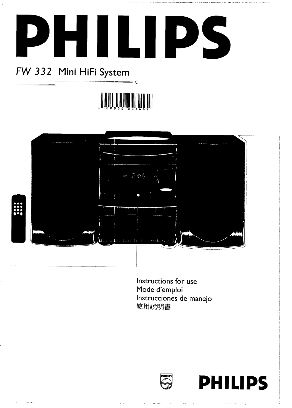 Philips FW332/25, FW332/22 User Manual