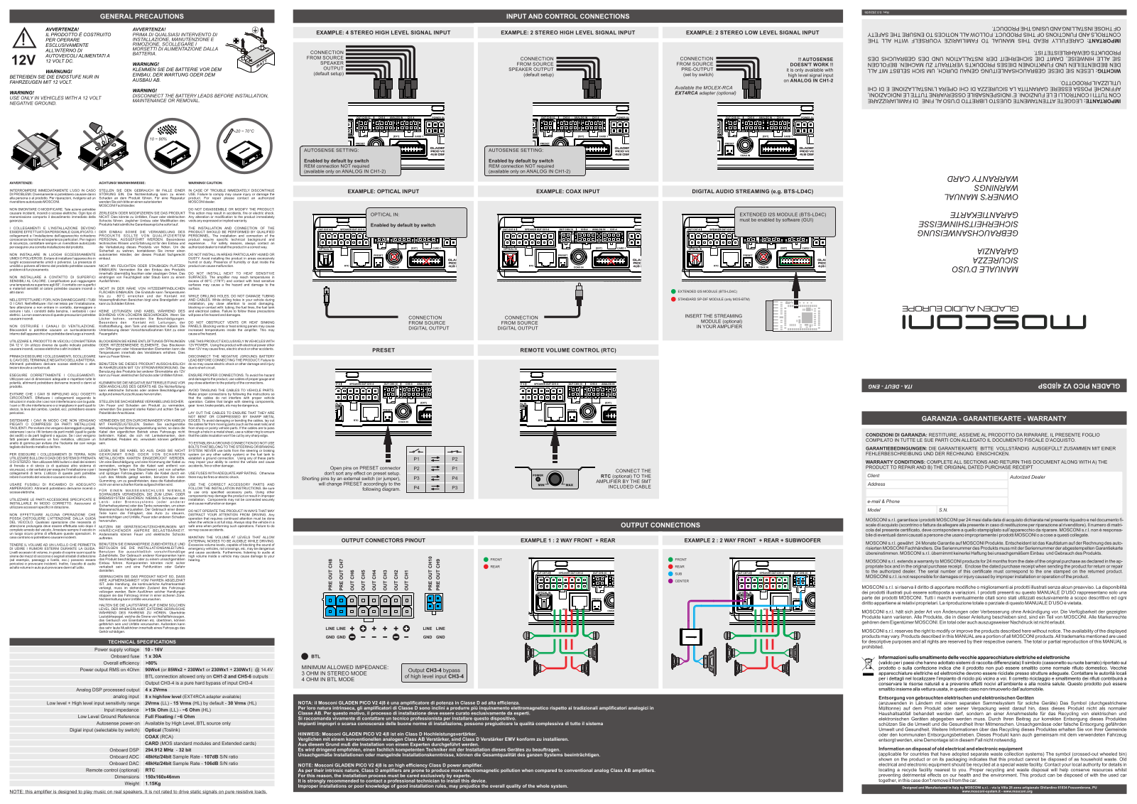 Mosconi PICOV248DSP User guide - ManualMachine.com