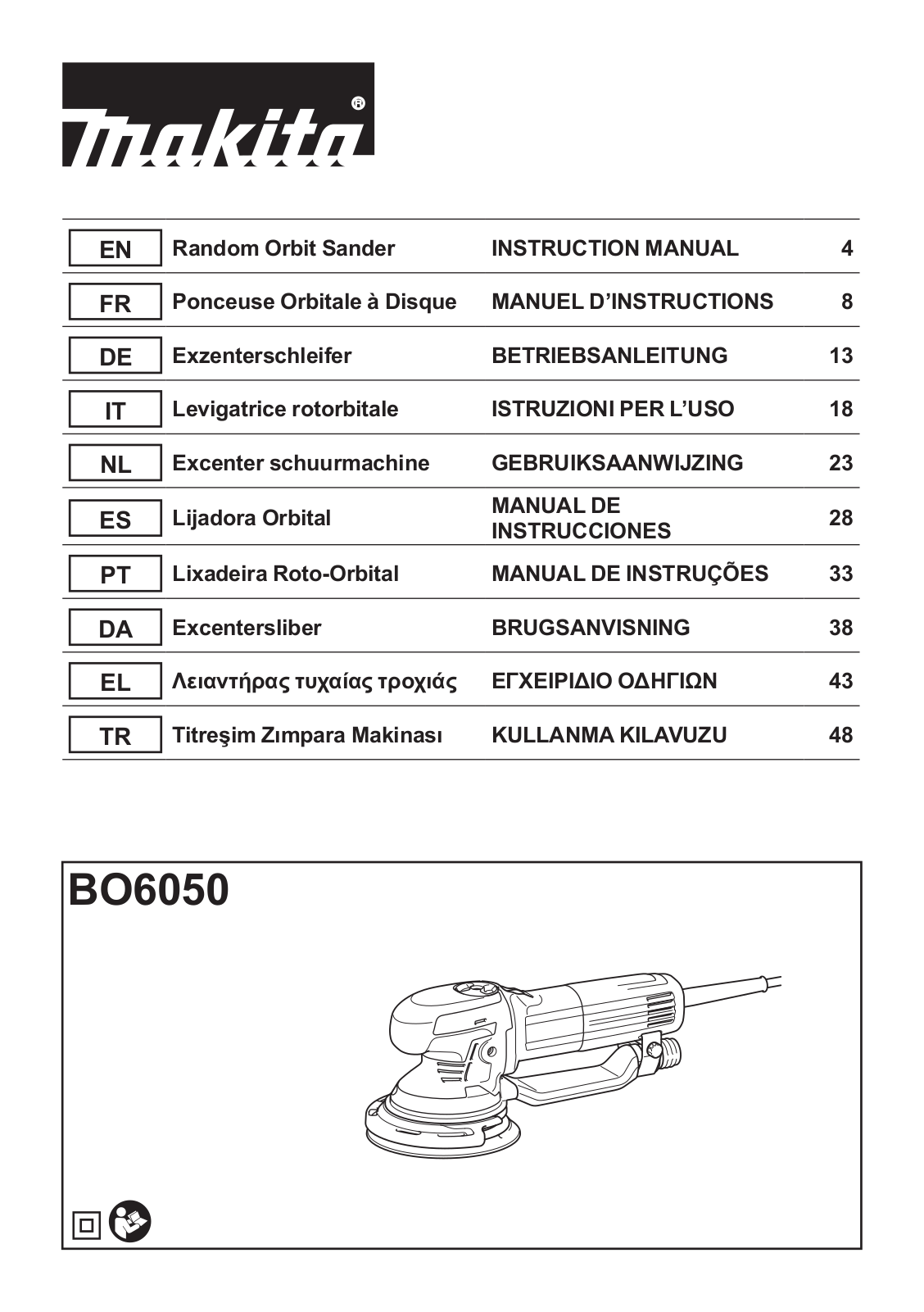 Makita BO6050 User manual