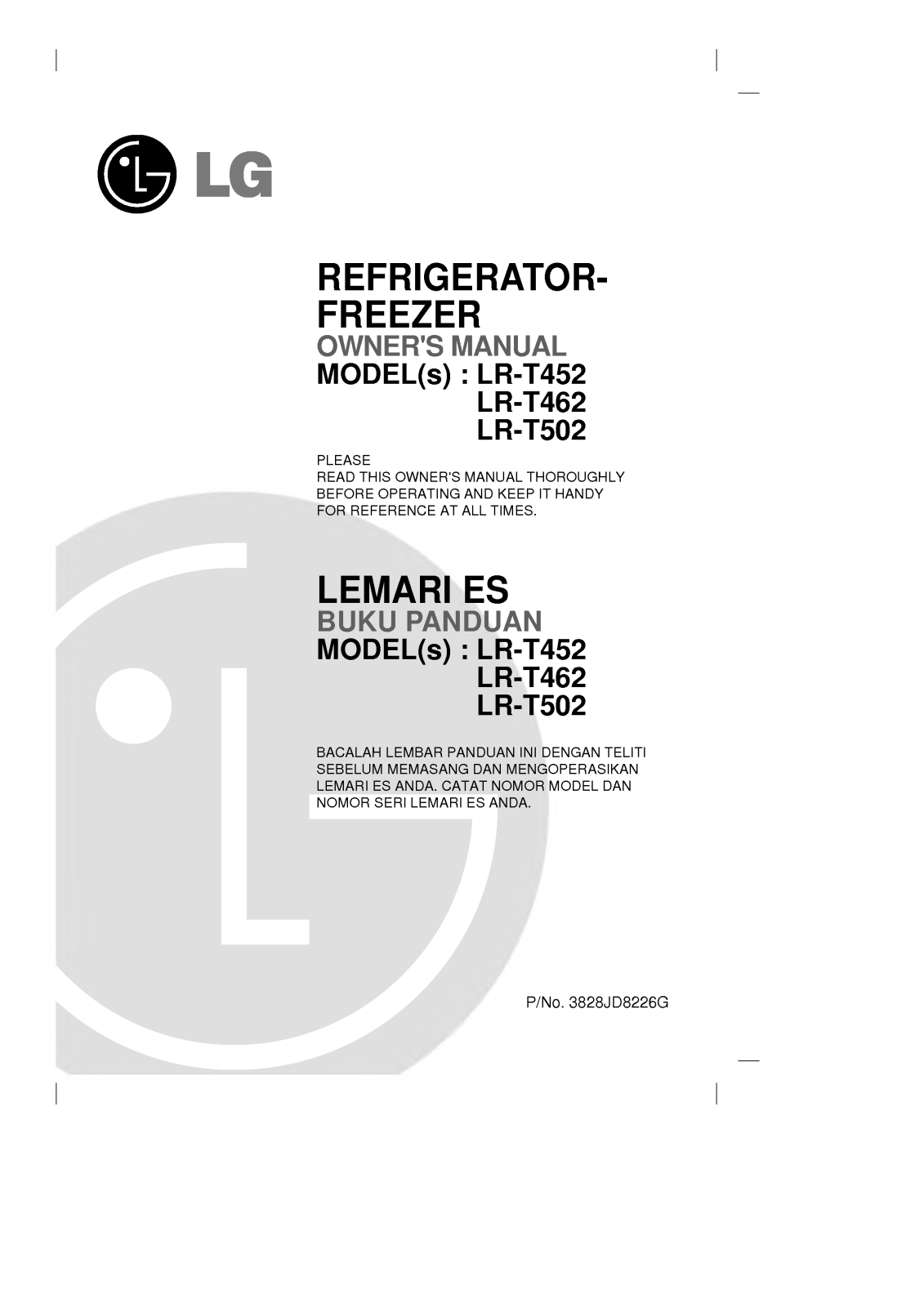 LG LR-T462ZV User Manual