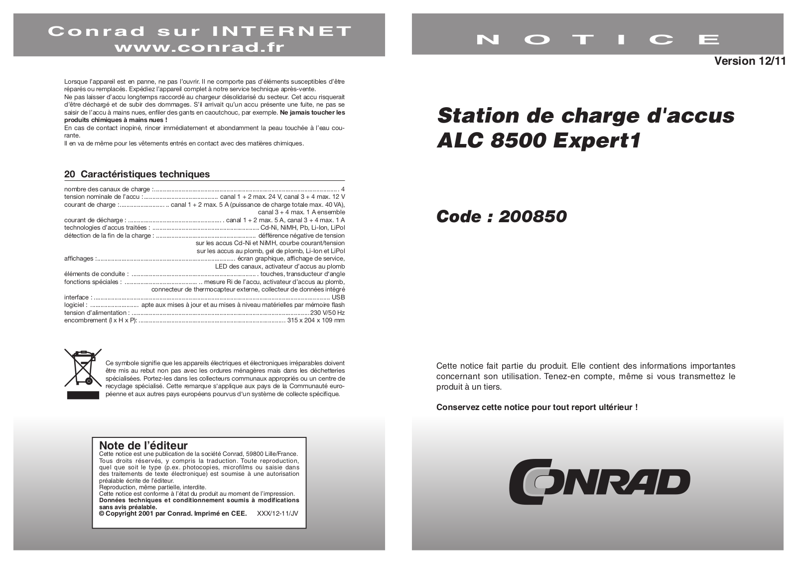 VOLTCRAFT ALC 8500 Expert User guide