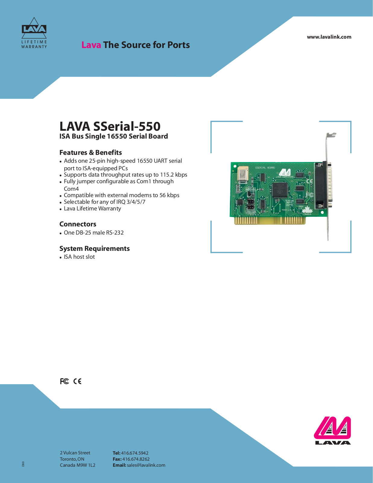 Lava SSERIAL-550 User Manual