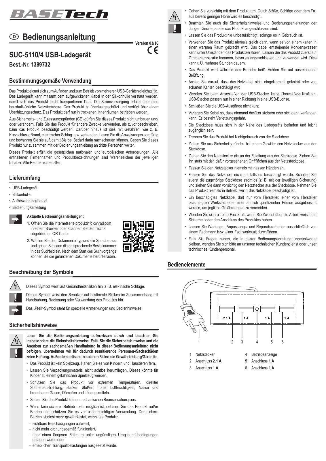 Basetech SUC-5100/4 User guide