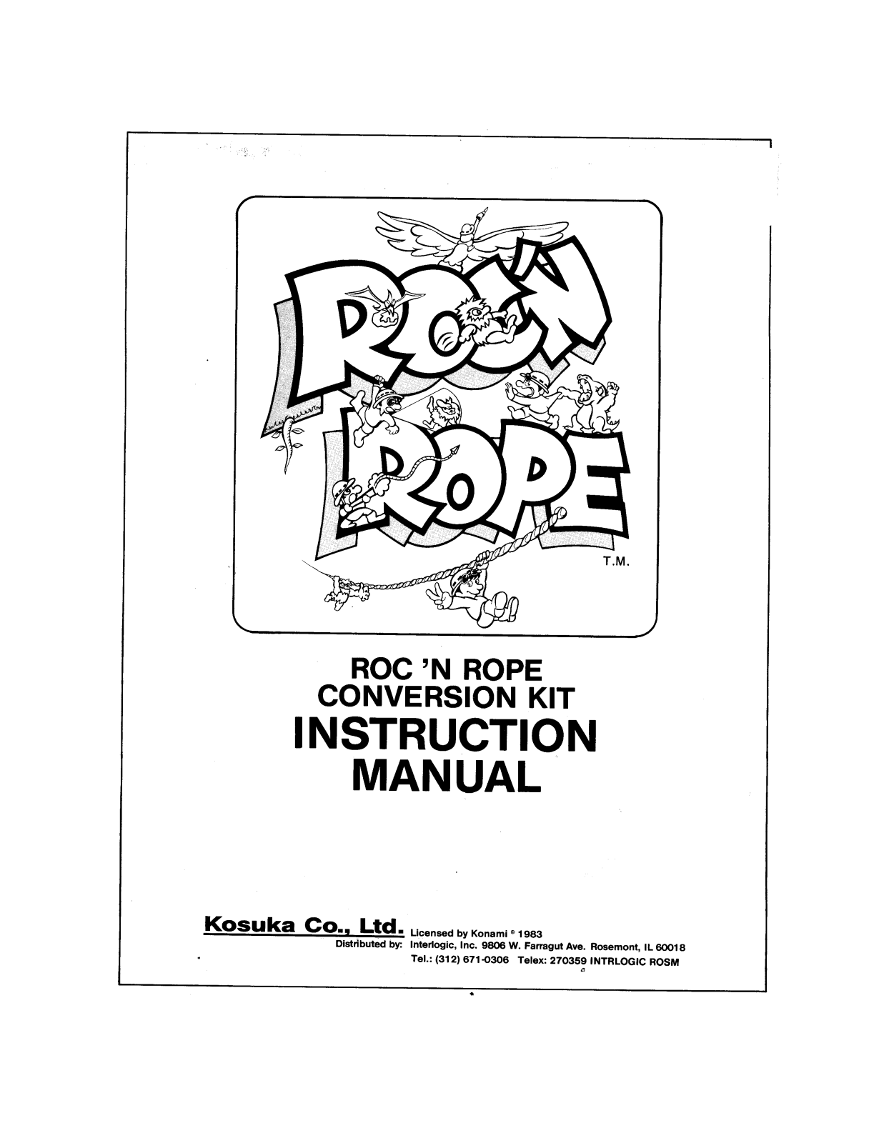 Konami Roc 'N Rope User Guide