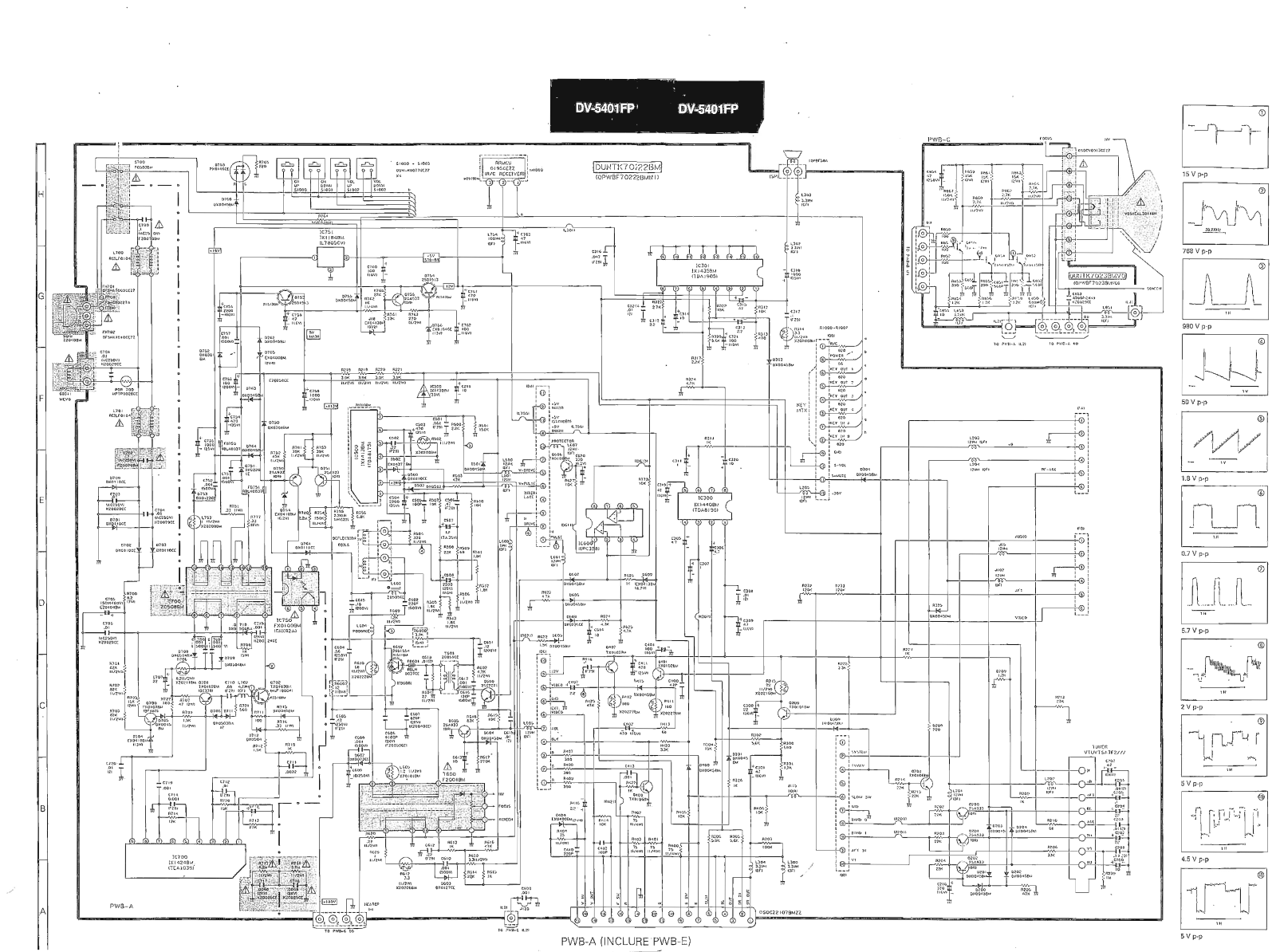 Sharp DV-5401F Schematic