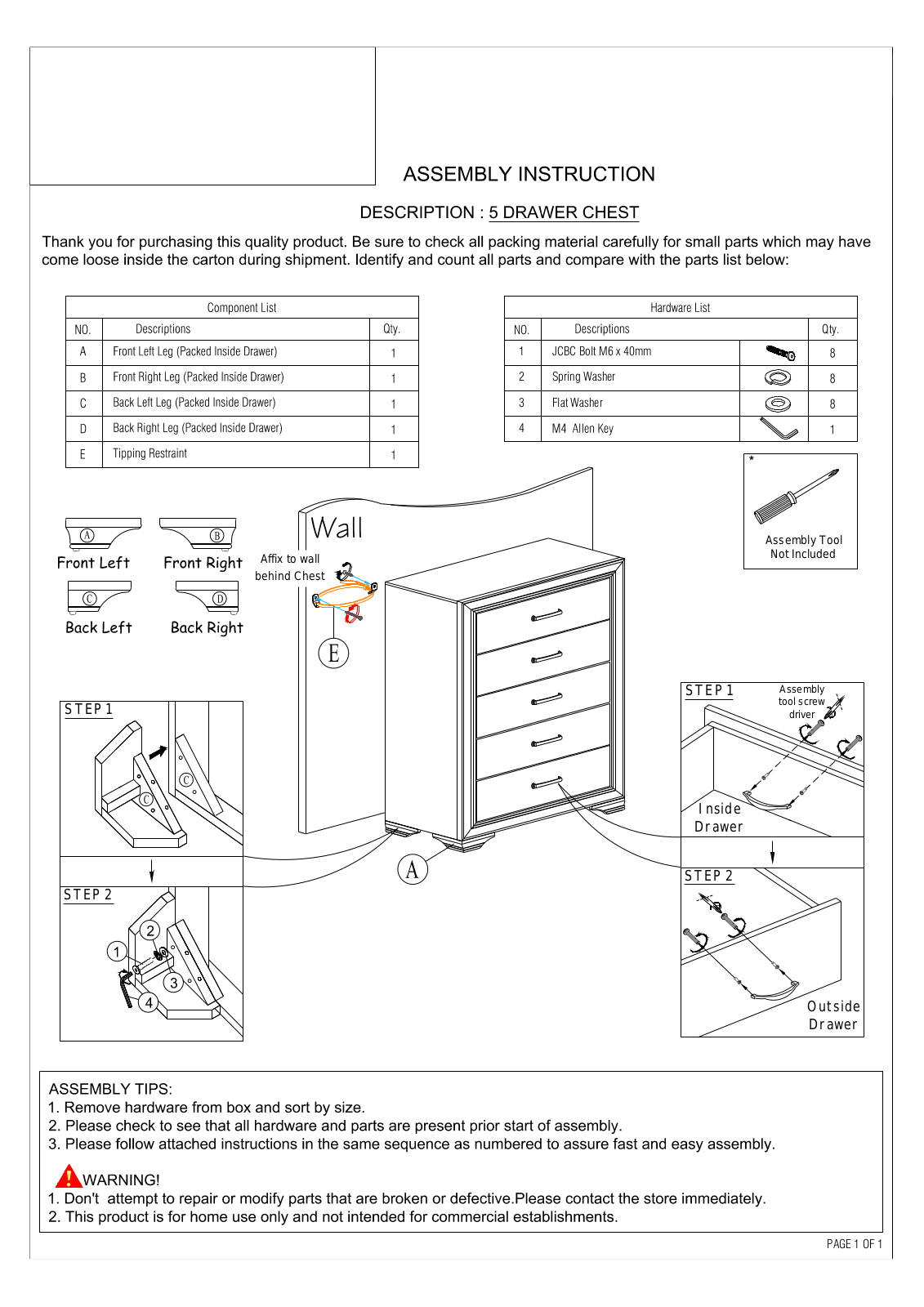 Sand & Stable W004747539 Installation & Assembly - ManualMachine.com