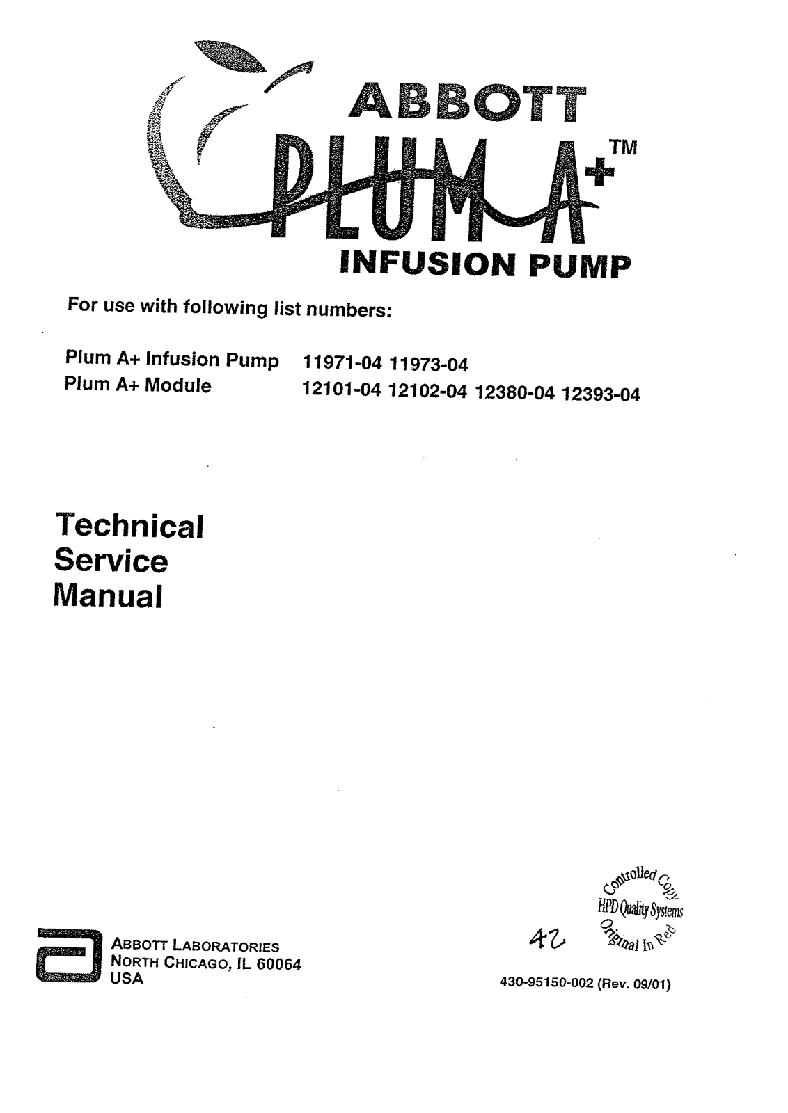 Abbott Plum Service manual