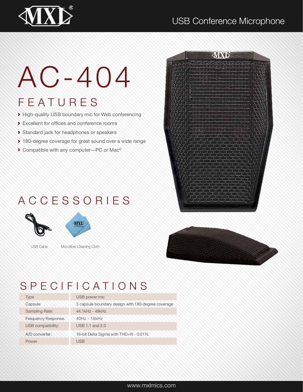 MXL AC-404 Datasheet