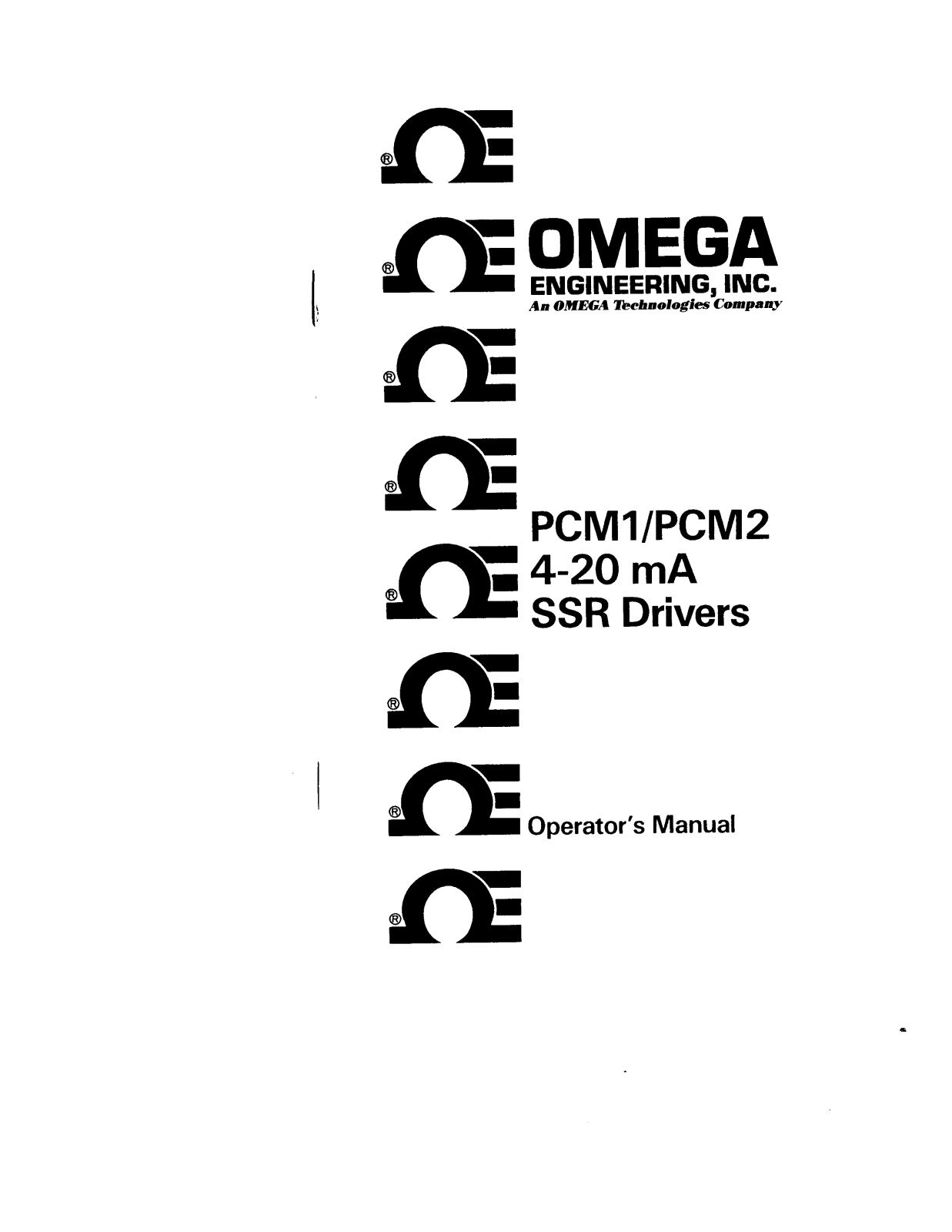 Omega Products PCM2 Installation  Manual