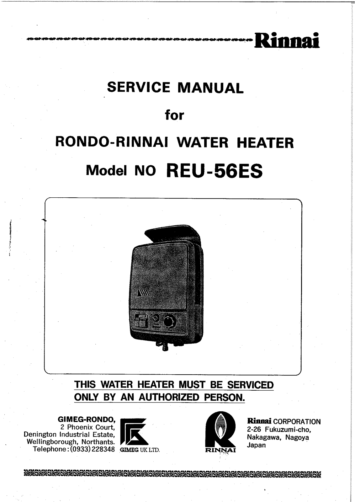 Rinnai REU 56es Service Manual