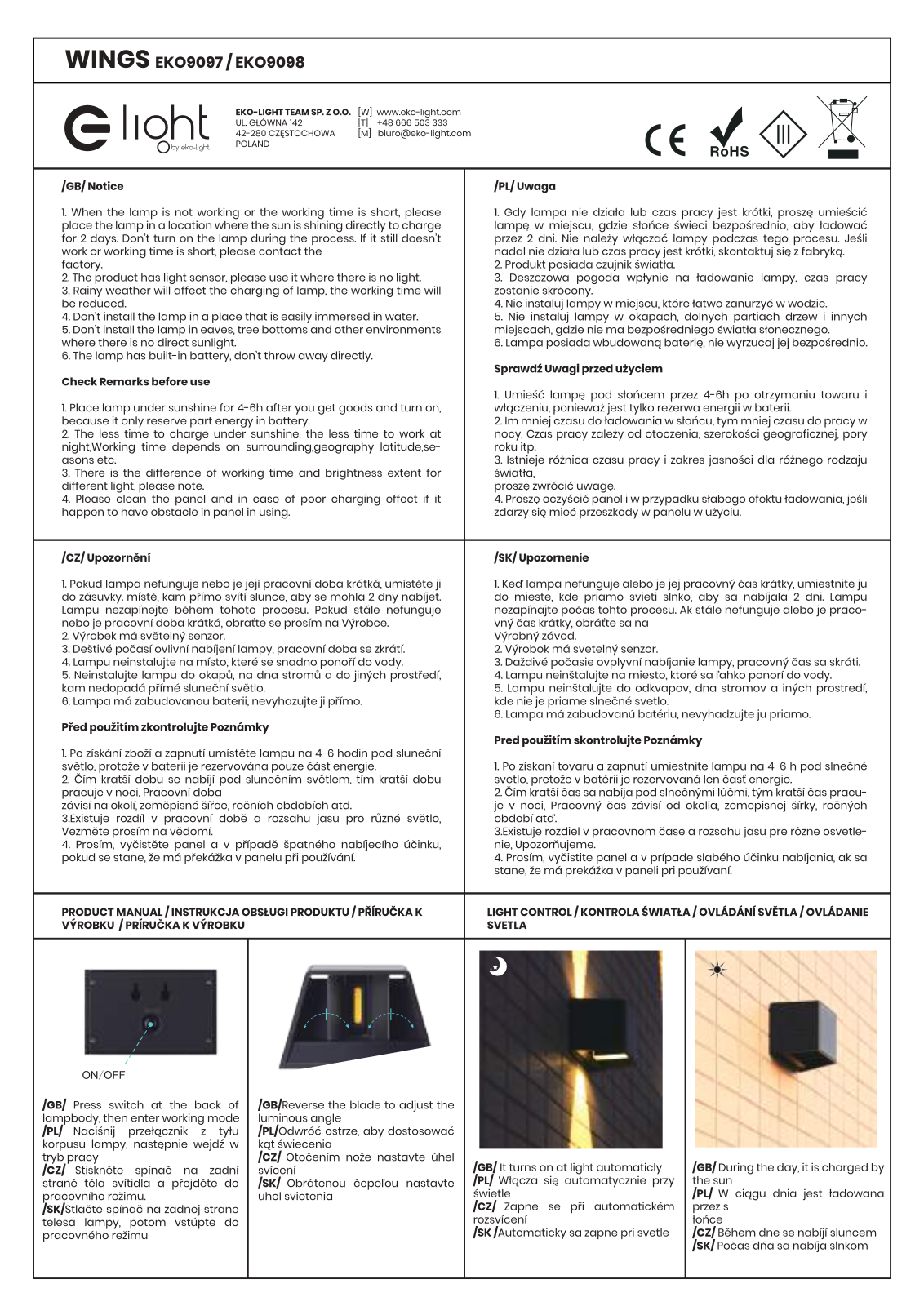 Elight EKO9097, EKO9098 User guide - ManualMachine.com