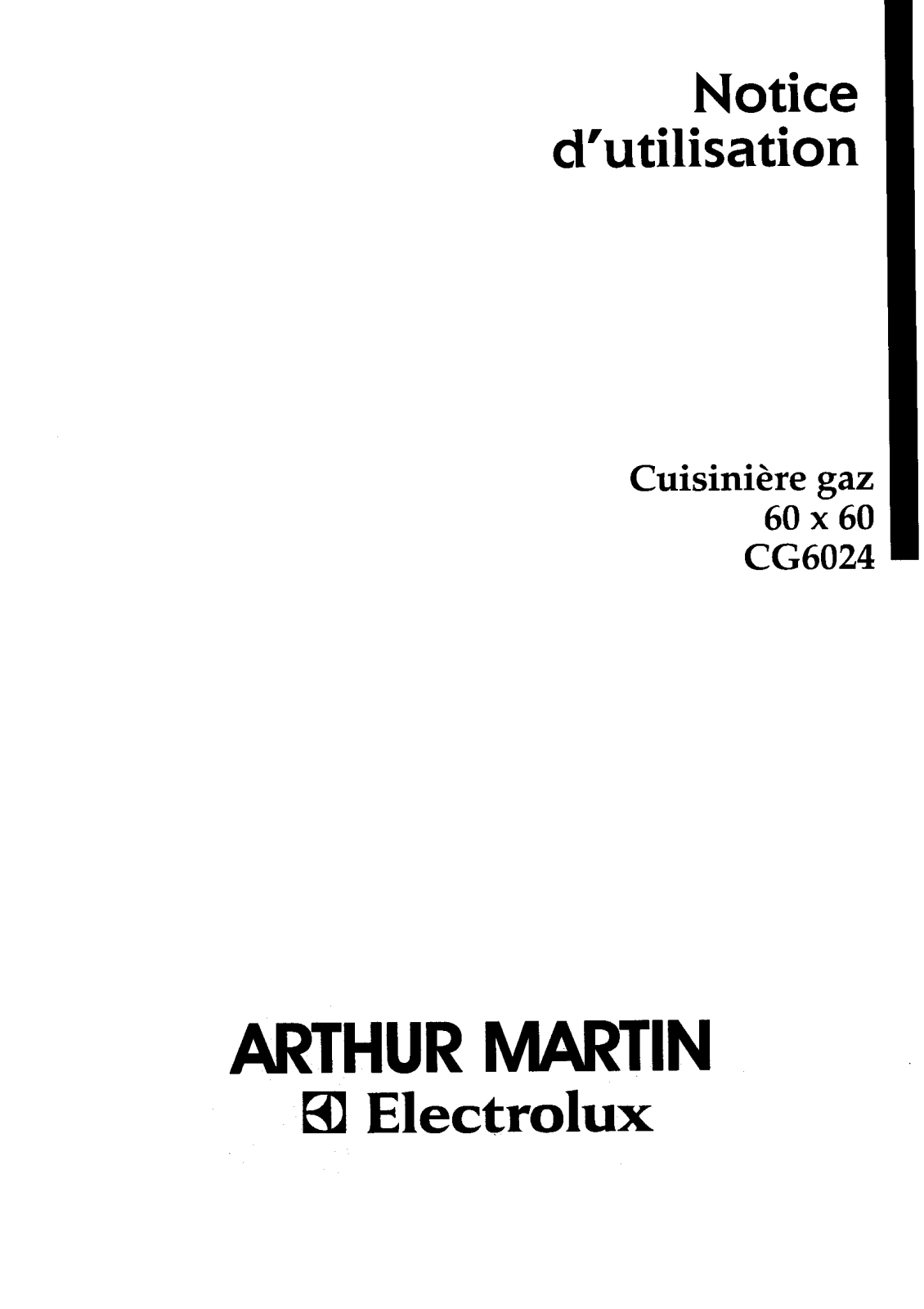 Arthur martin CG6024 User Manual