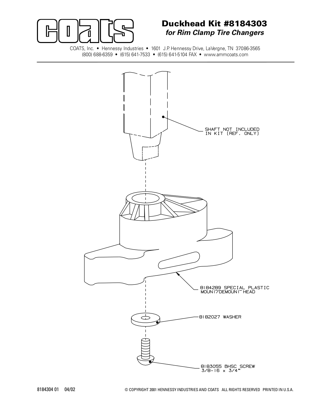 COATS Kit 8184303 User Manual