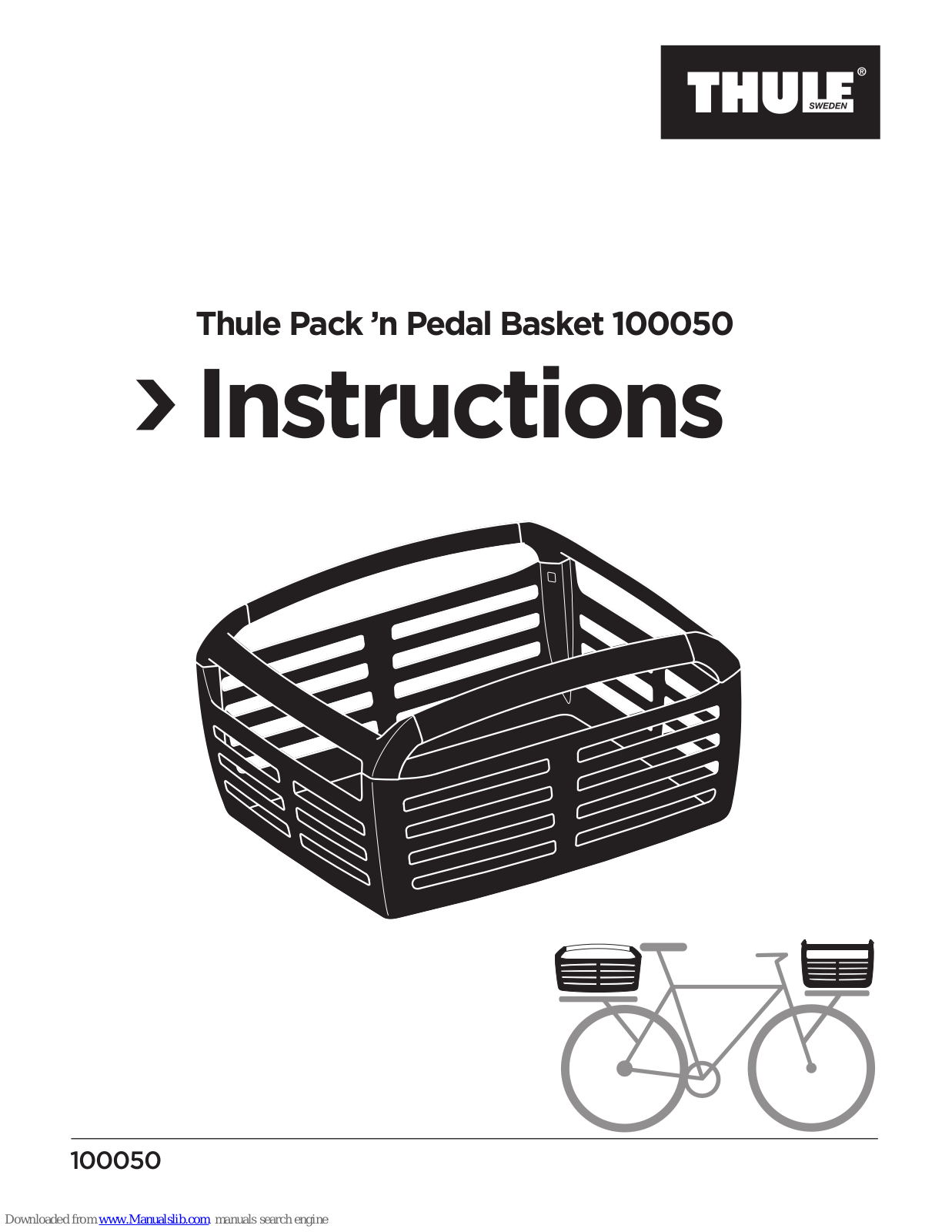 Thule 100050 Instructions Manual