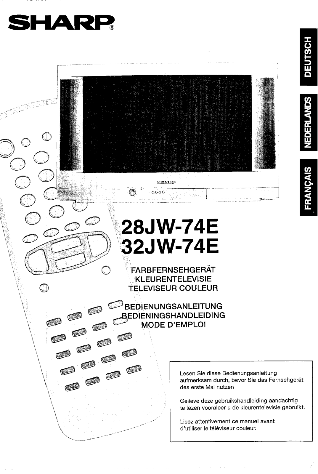 SHARP 32JW-74ESE User Manual