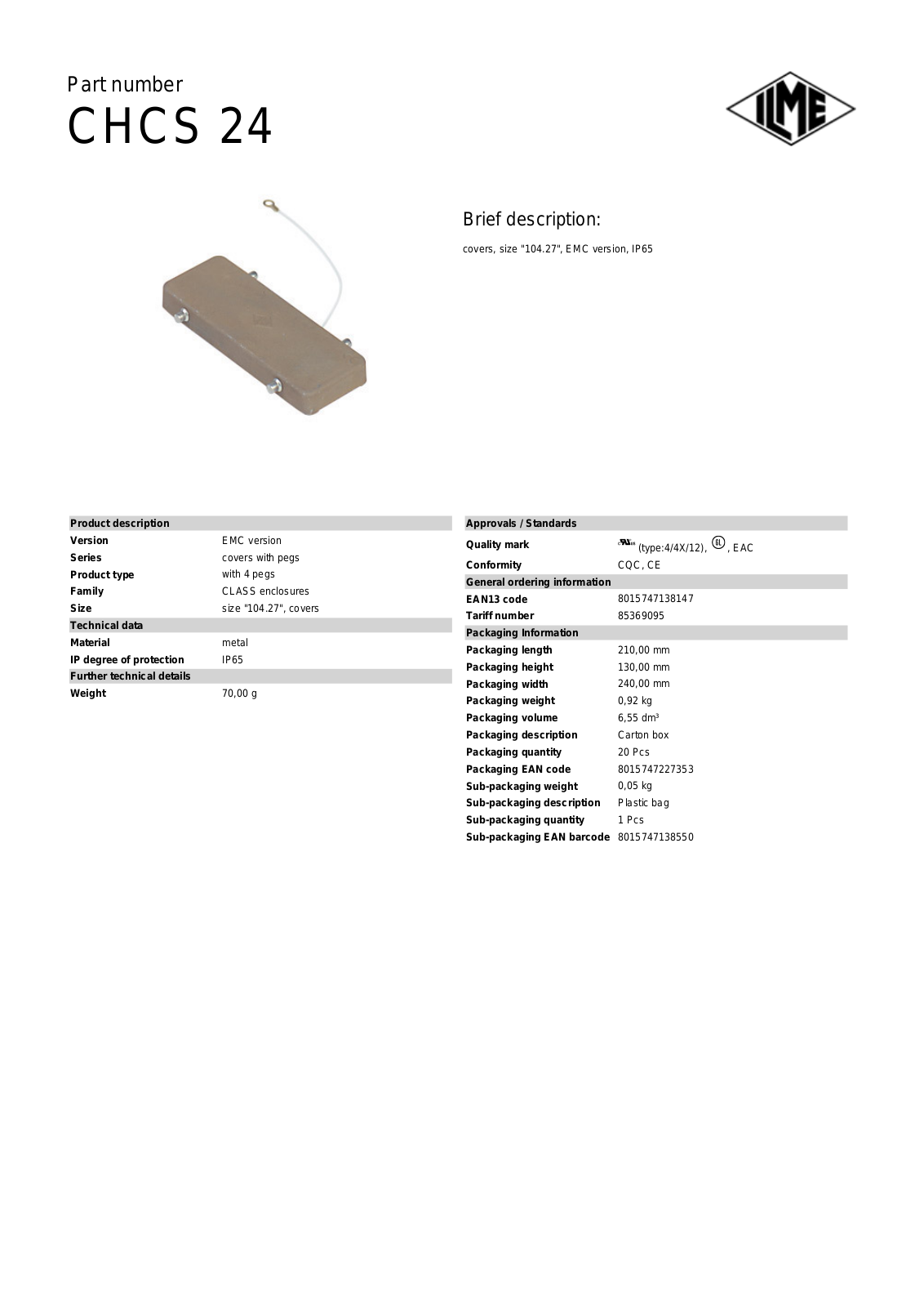 ILME CHCS-24 Data Sheet