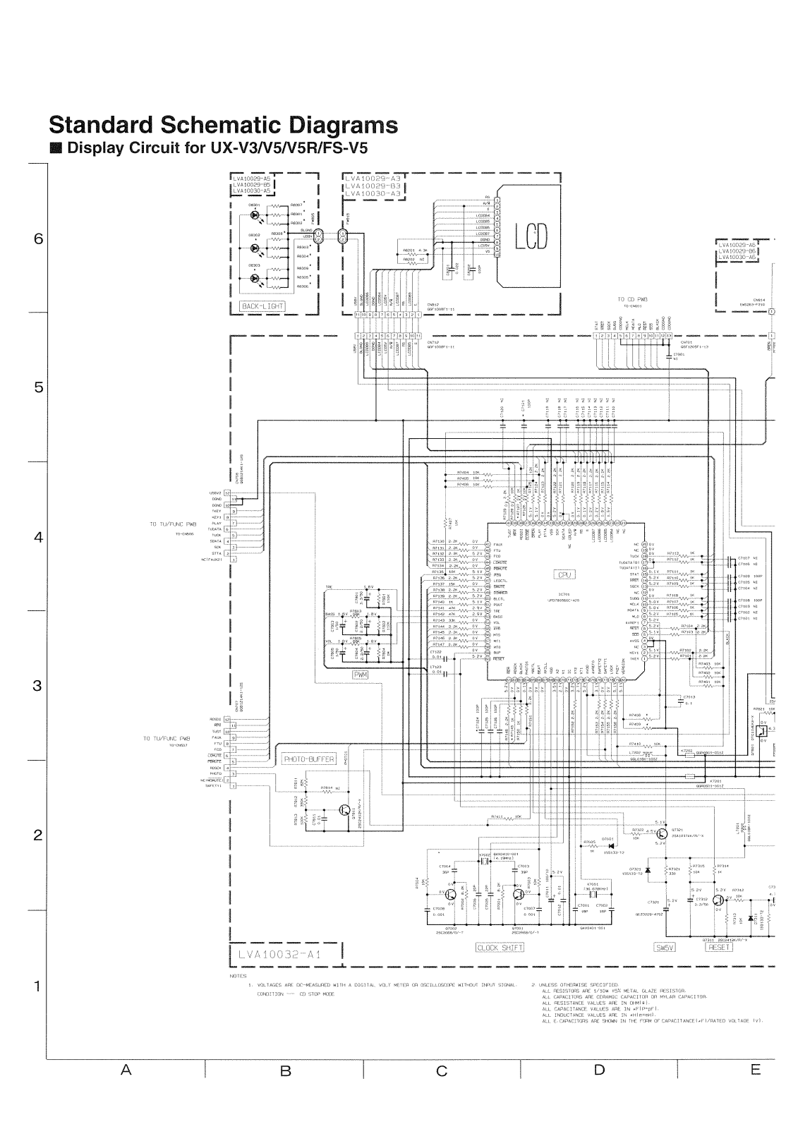 JVC FSV-5, UXV-3, UXV-5, UXV-5-R Schematic