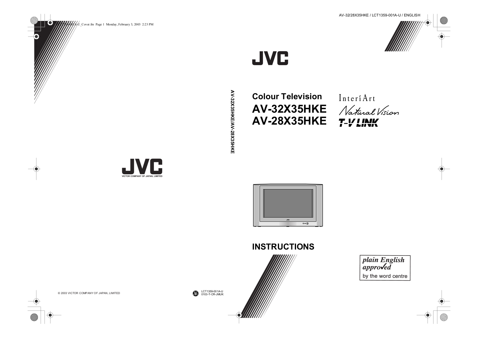 JVC AV-28X35HKE, AV-32X35HKE User Manual