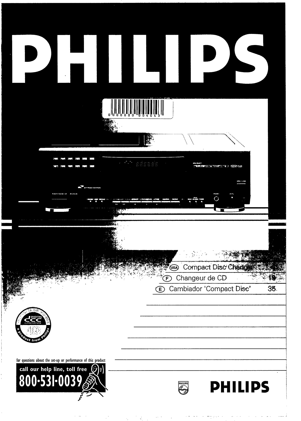 Philips CDC926/00S, CDC916/00S, CDC916 User Manual