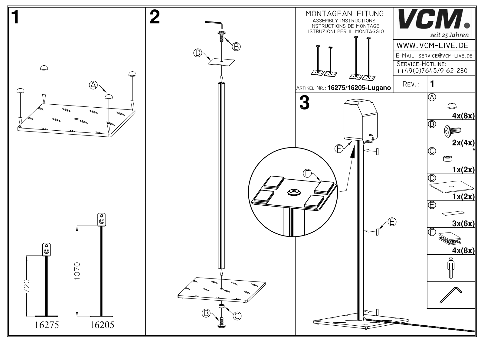 VCM Lugano Instructions