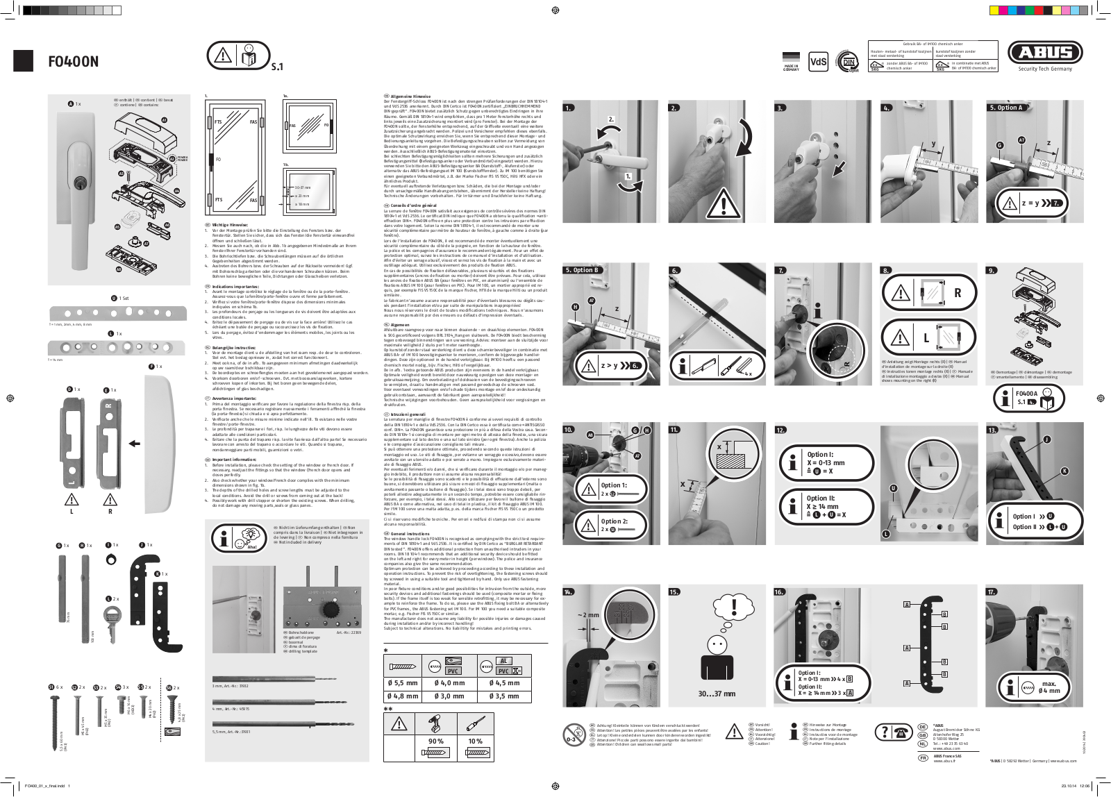 Abus F0400N User Manual