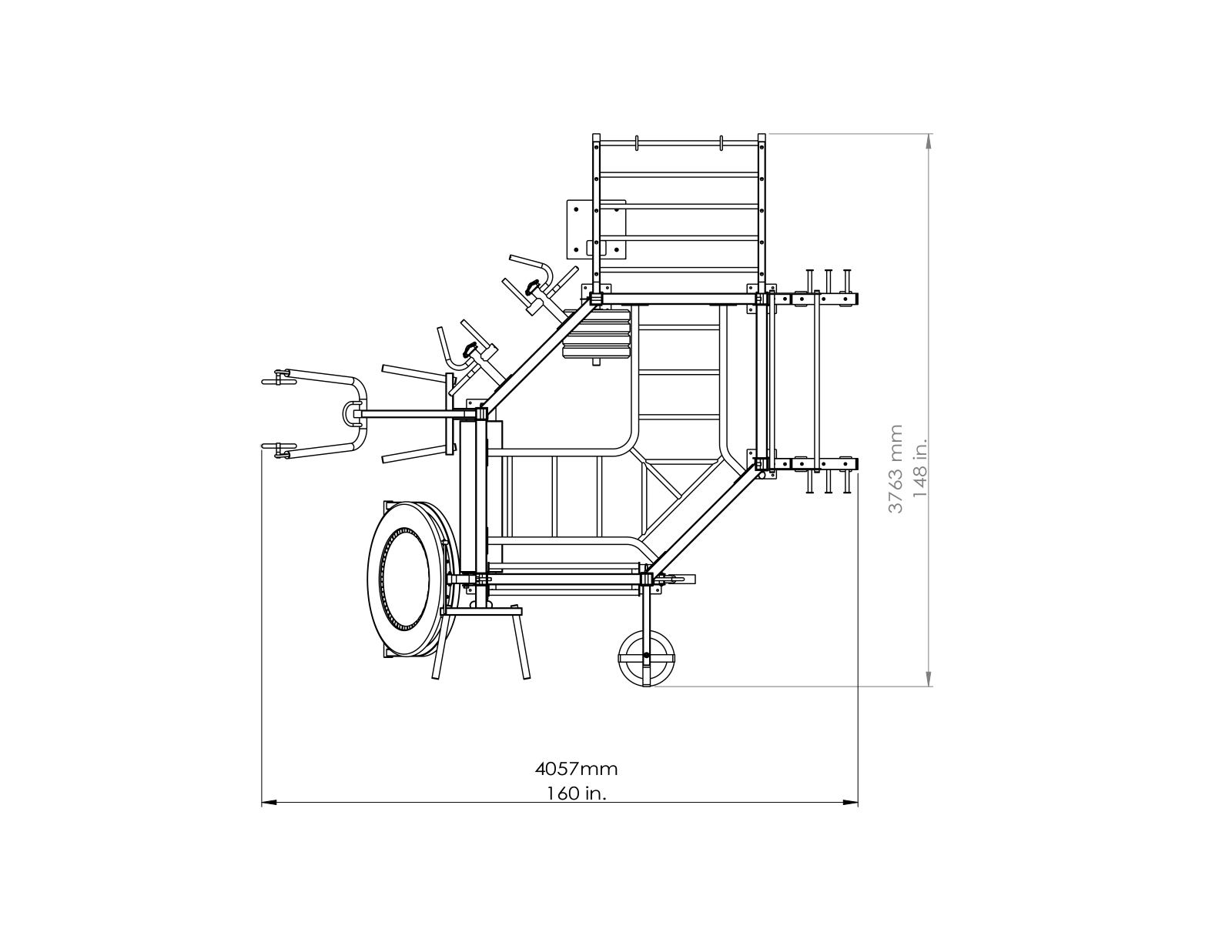 Body Solid SRHEXPROCLUB Top View Schematics