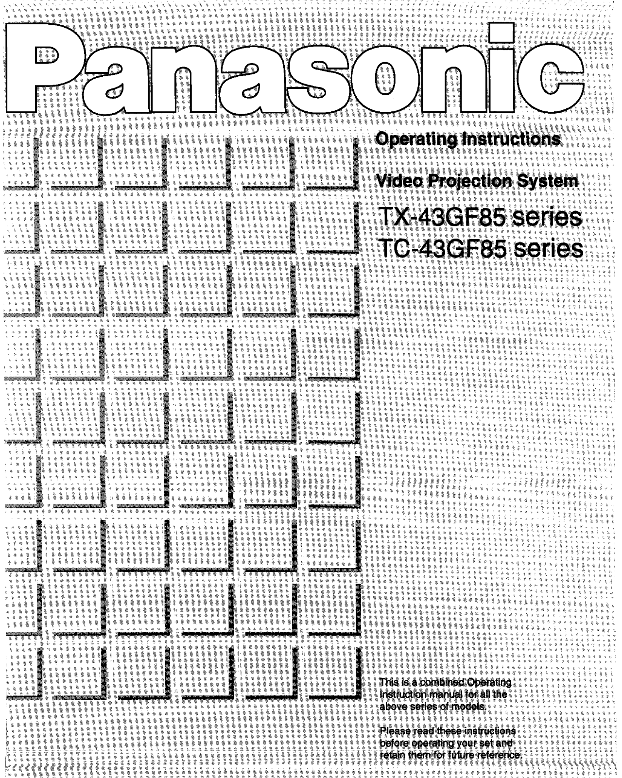 Panasonic TX-43GF85, TC-43GF85 User Manual