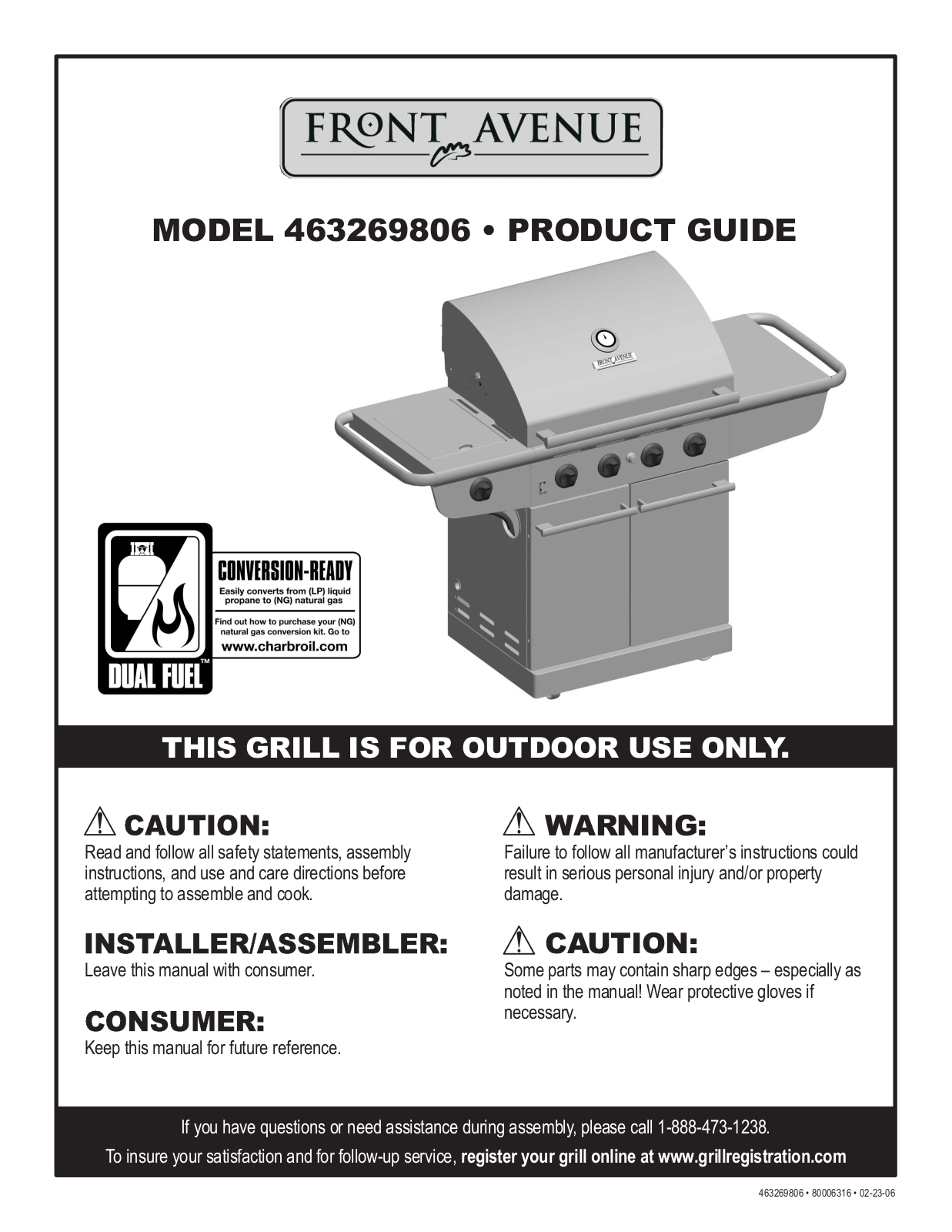 Charbroil 463269806 Owner's Manual