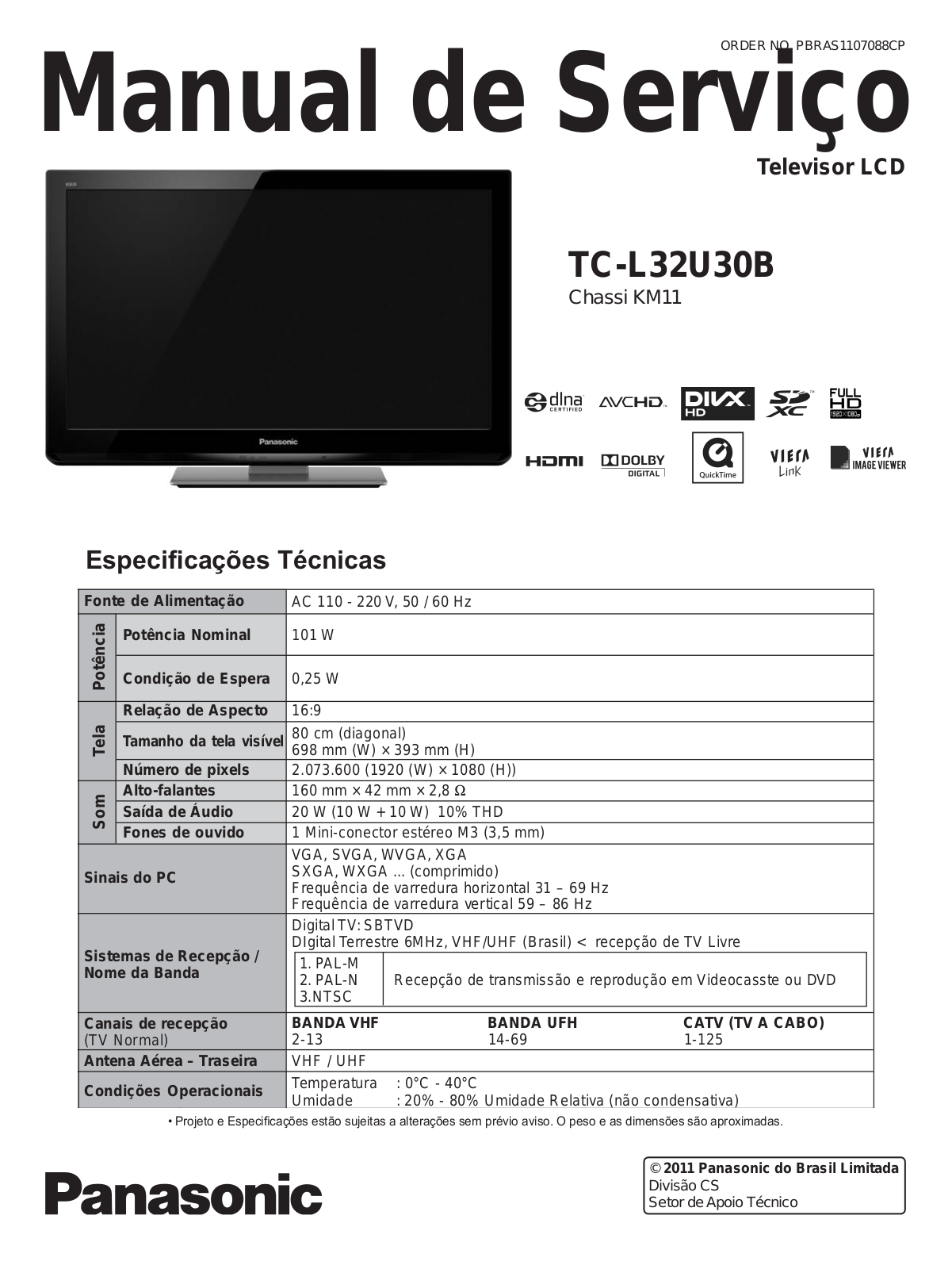 Panasonic TC-L32U30B Schematic
