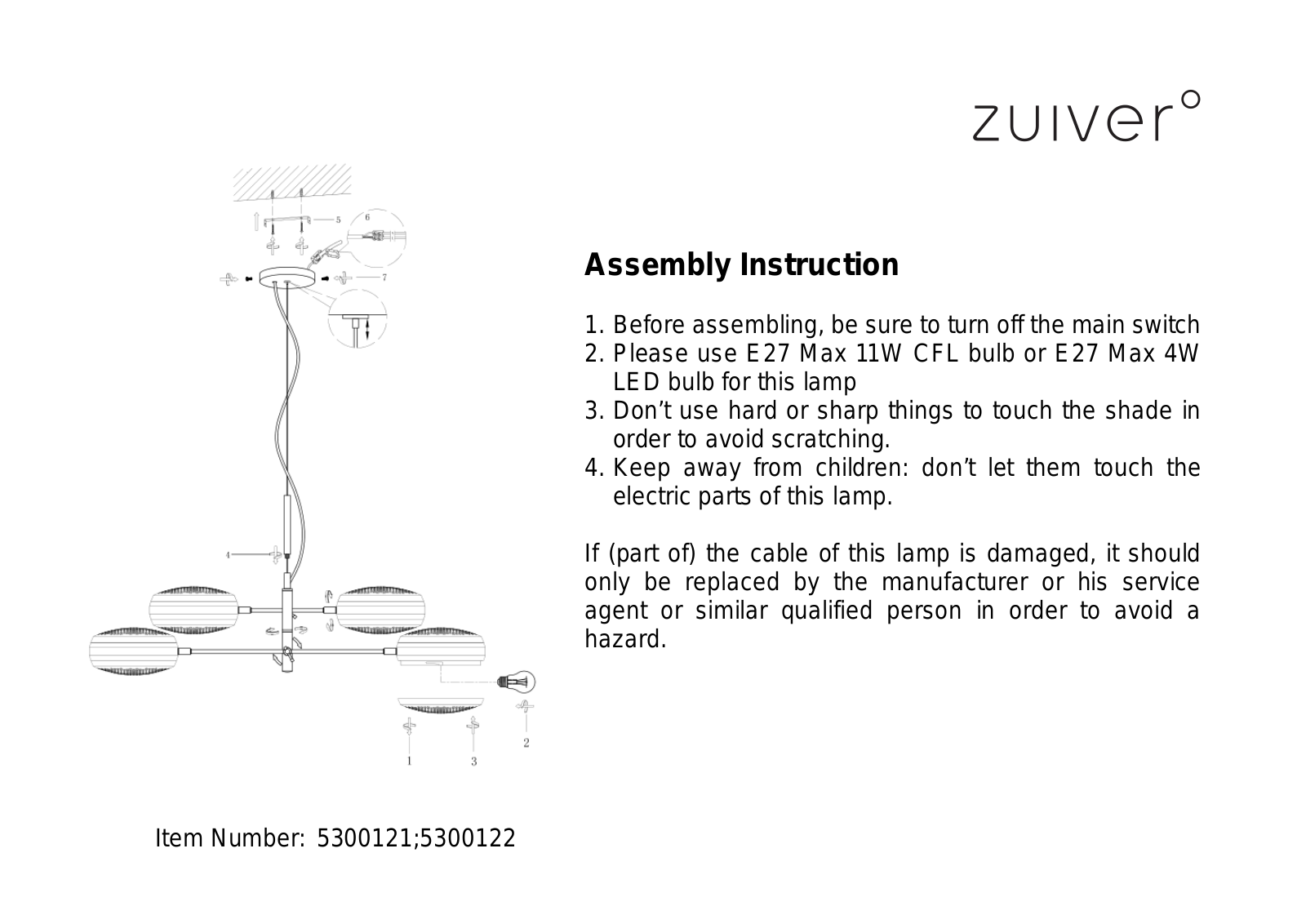 Zuiver ZIVE1312 Installation & Assembly - ManualMachine.com