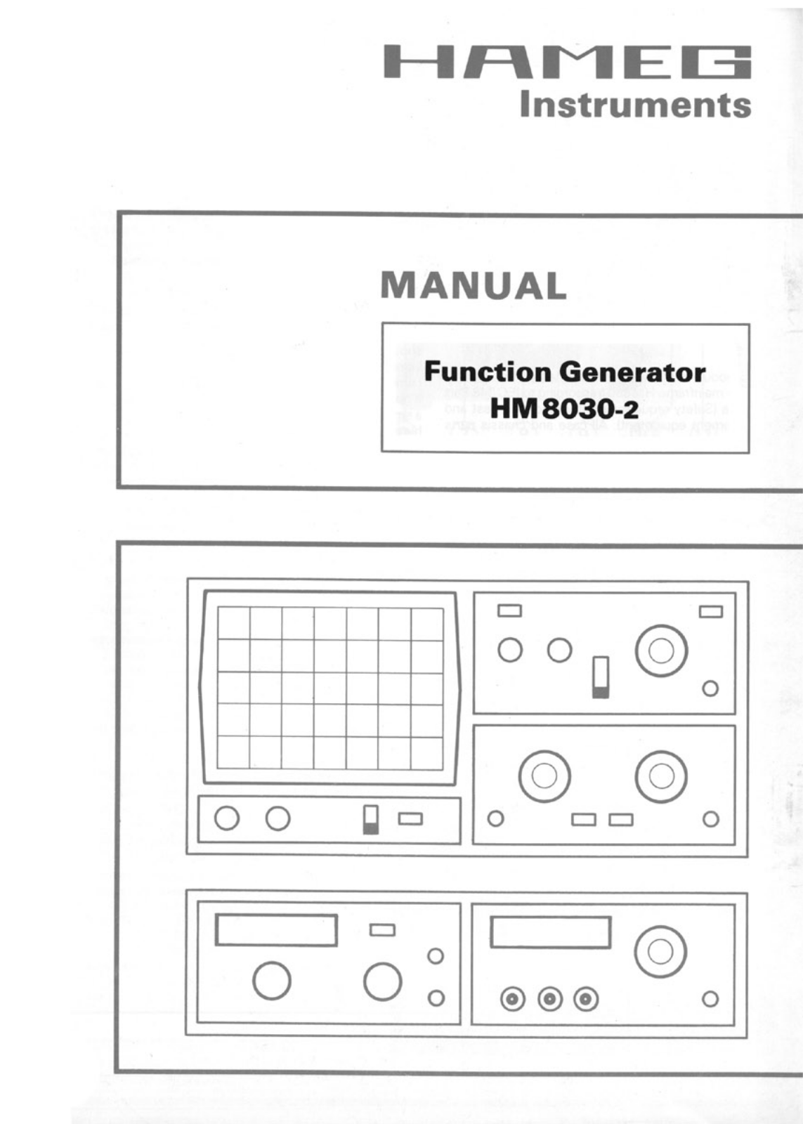 Hameg hm8030-2 User Manual