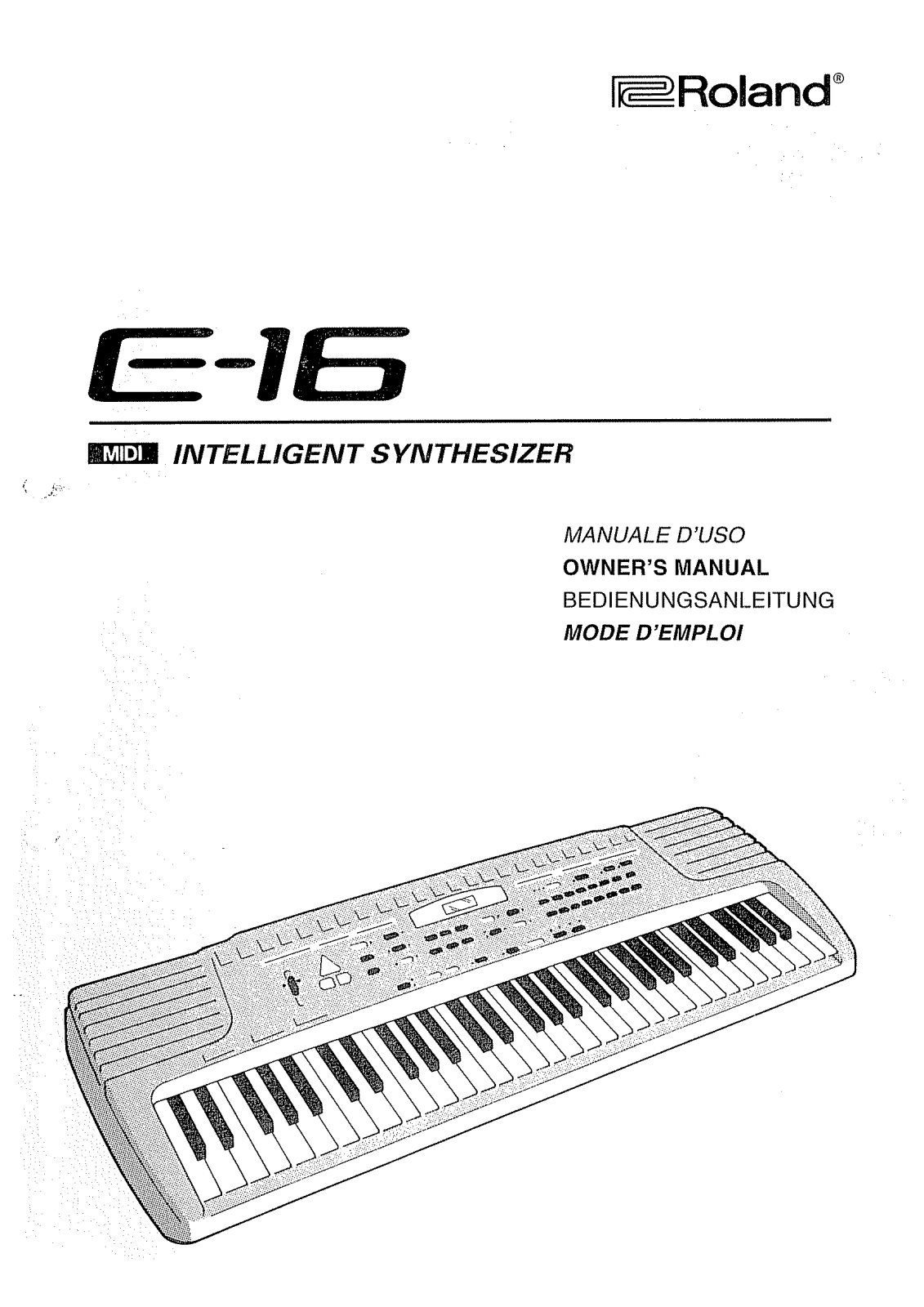 Roland E-16 User Manual