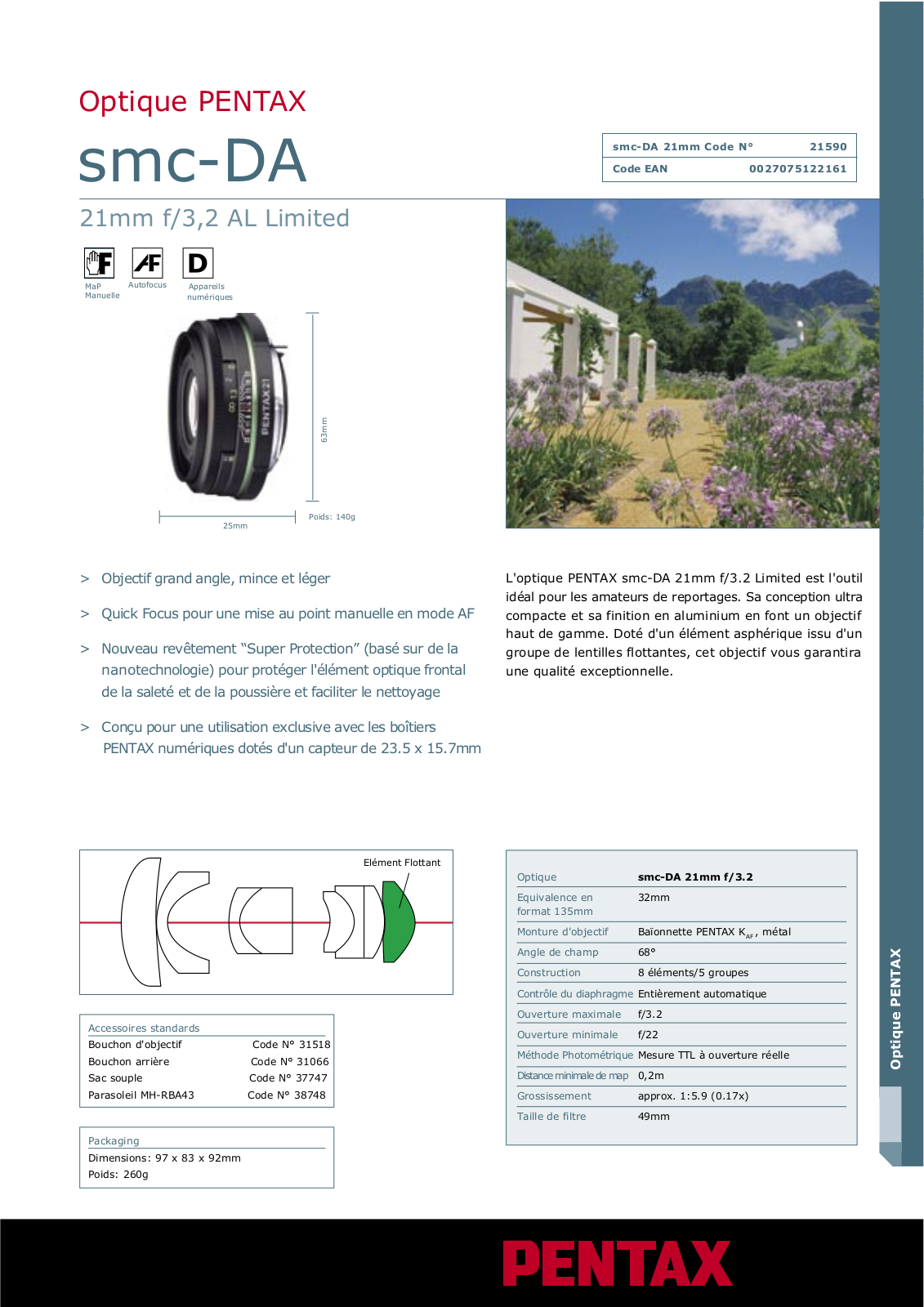 PENTAX SMC DA 21 User Manual