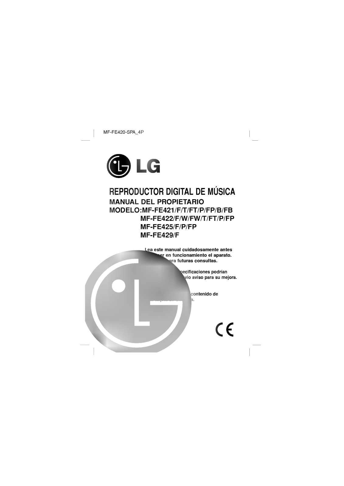 LG MF-FE421 User Manual