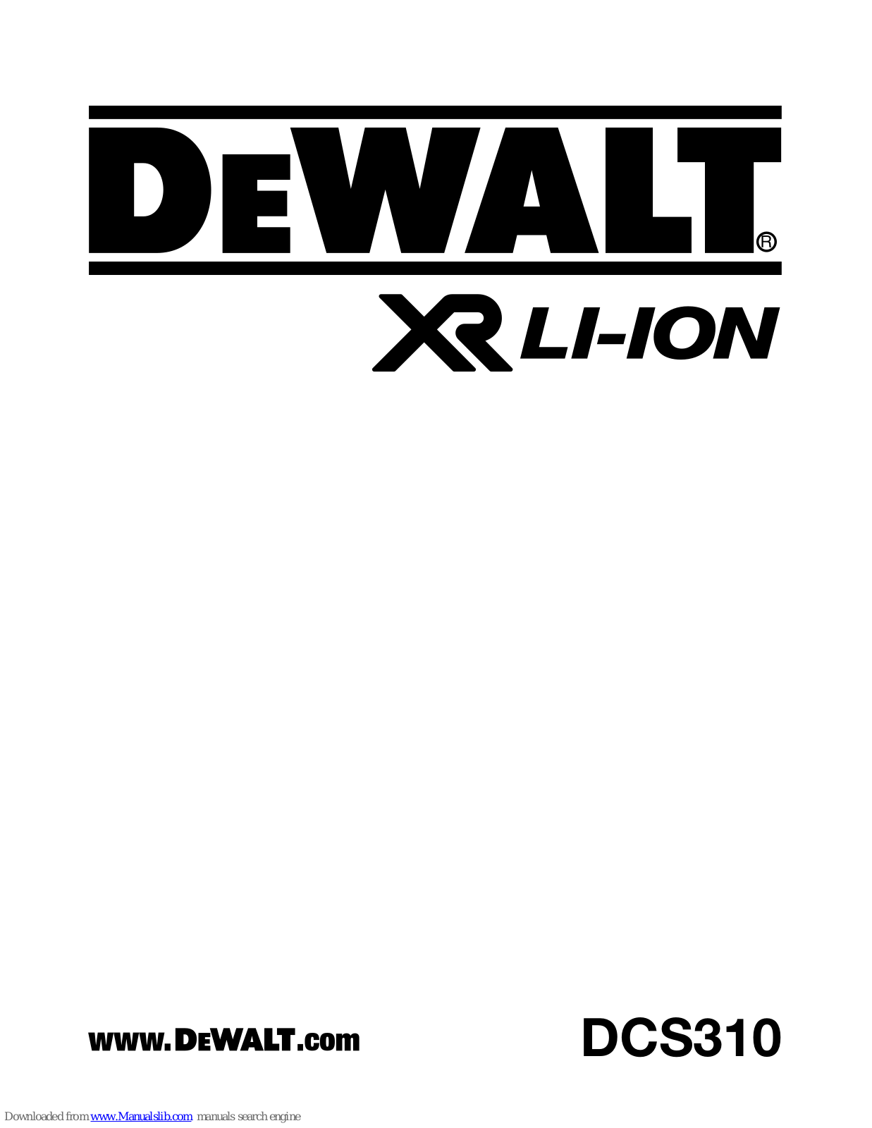 DeWalt DCS310, DCL508 Original Instructions Manual