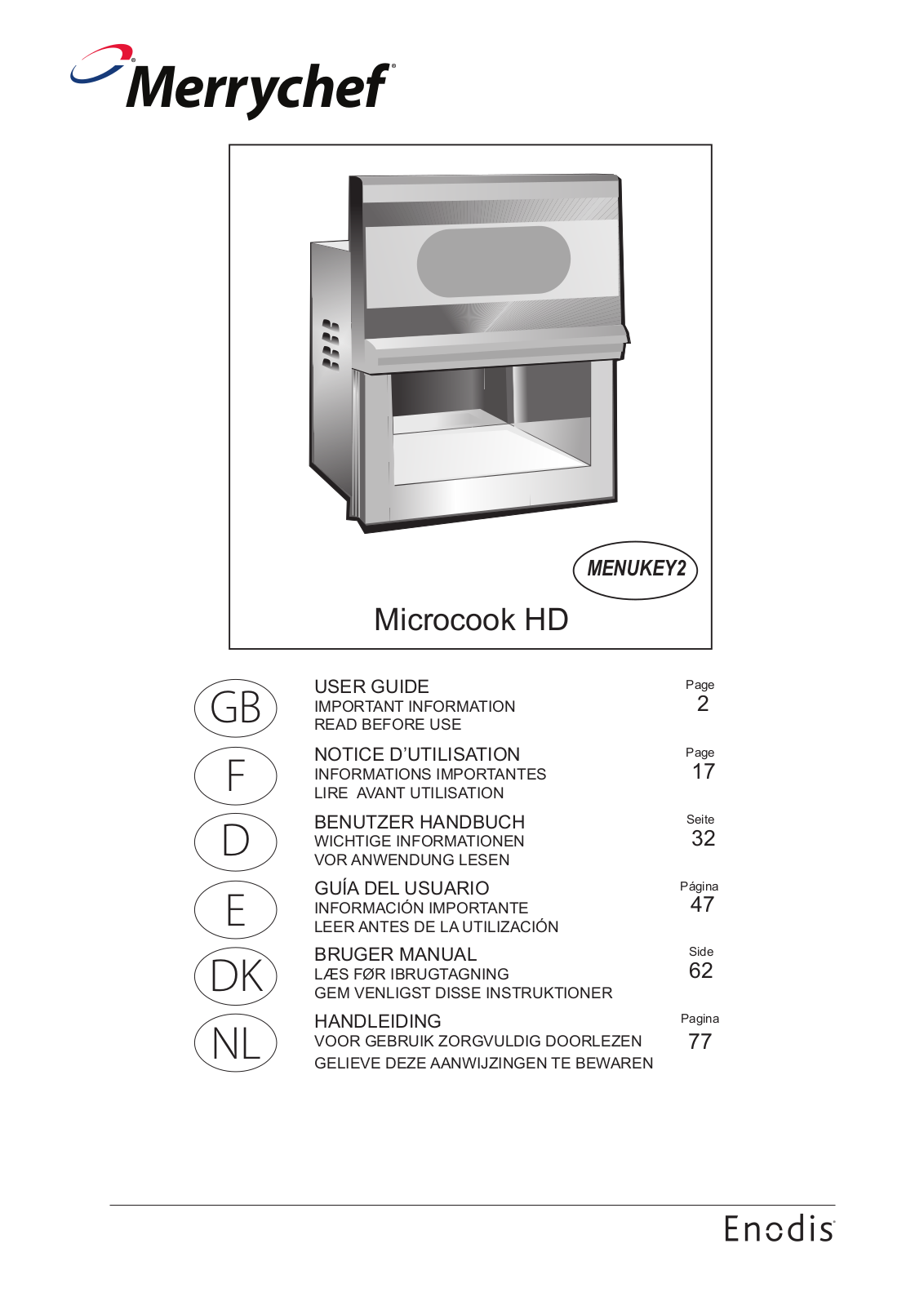 Merrychef HD1725 User Manual