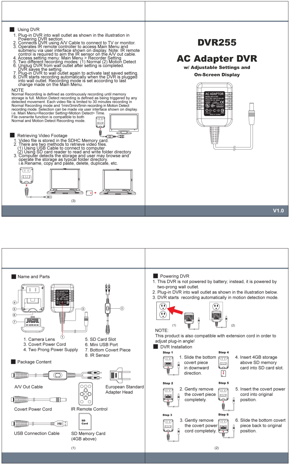 KJB DVR255 User Manual