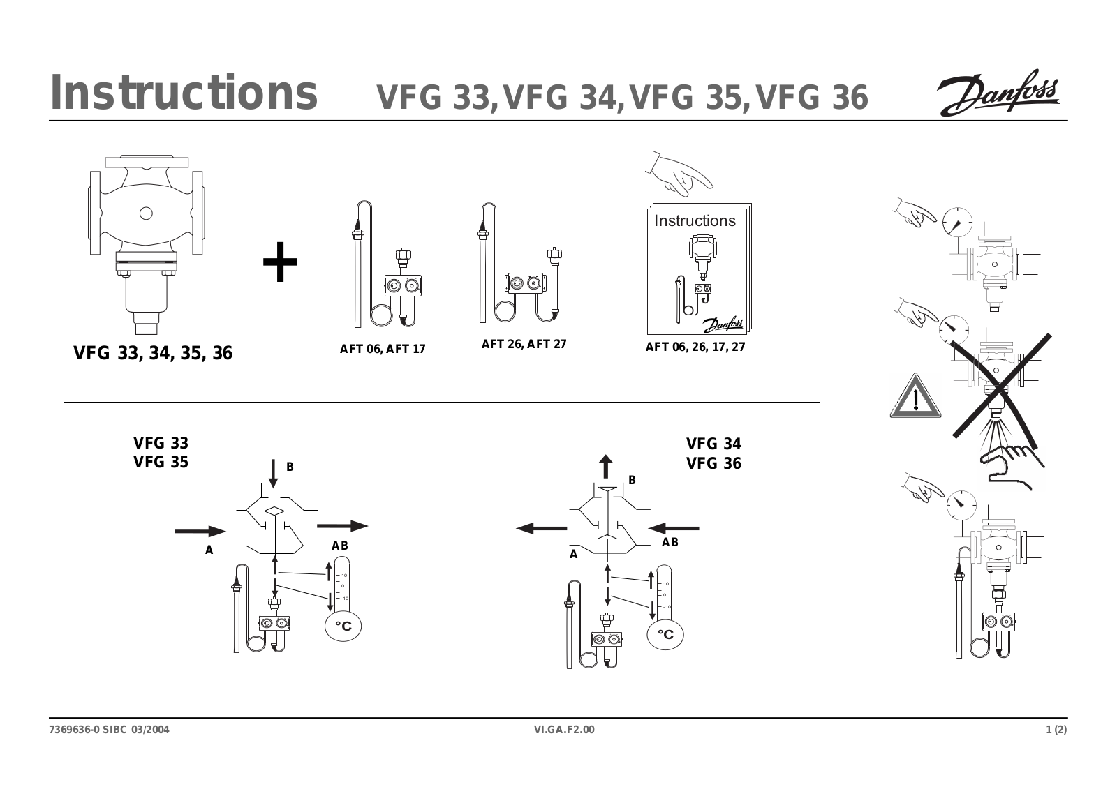 Danfoss VFG 33, VFG 34, VFG 35, VFG 36 Operating guide