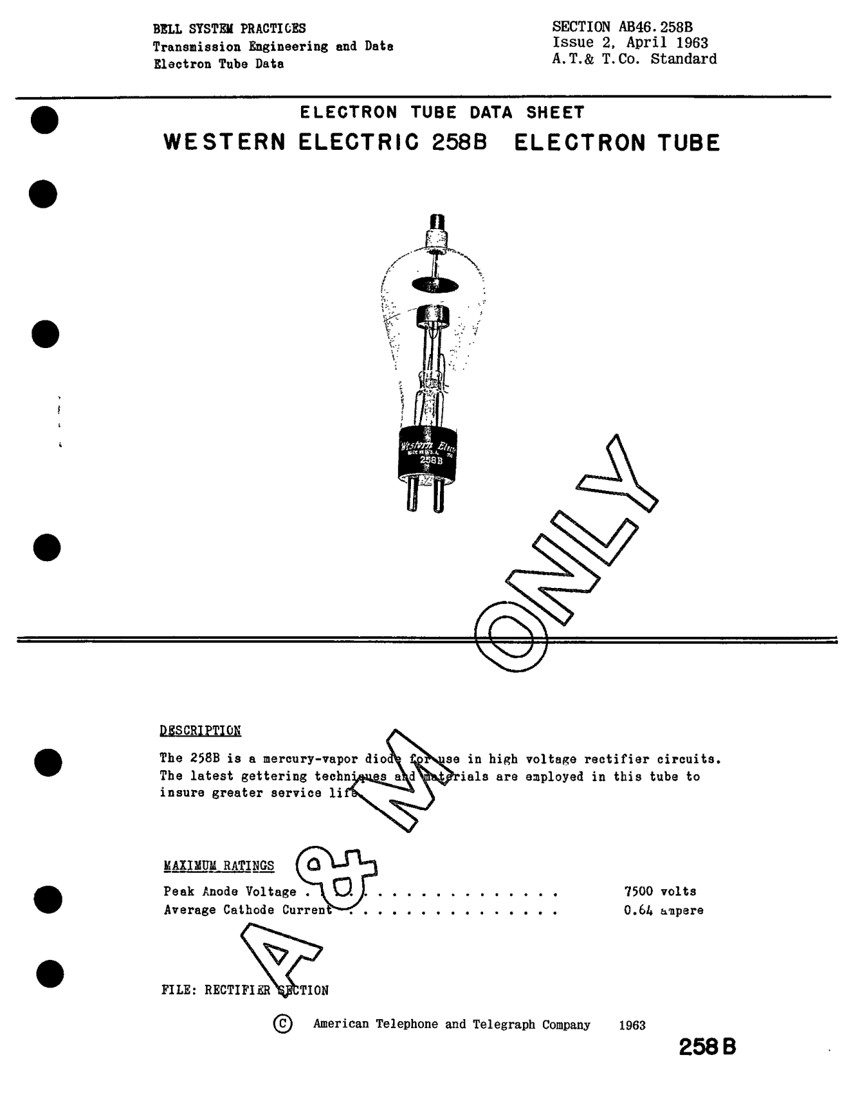 Western Electric 258-B Brochure