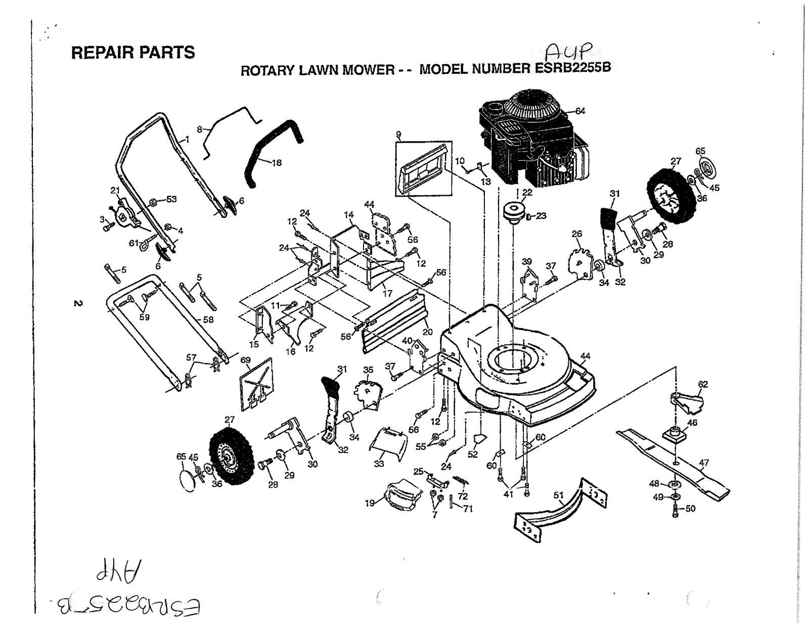 AYP ESRB2255B User Manual