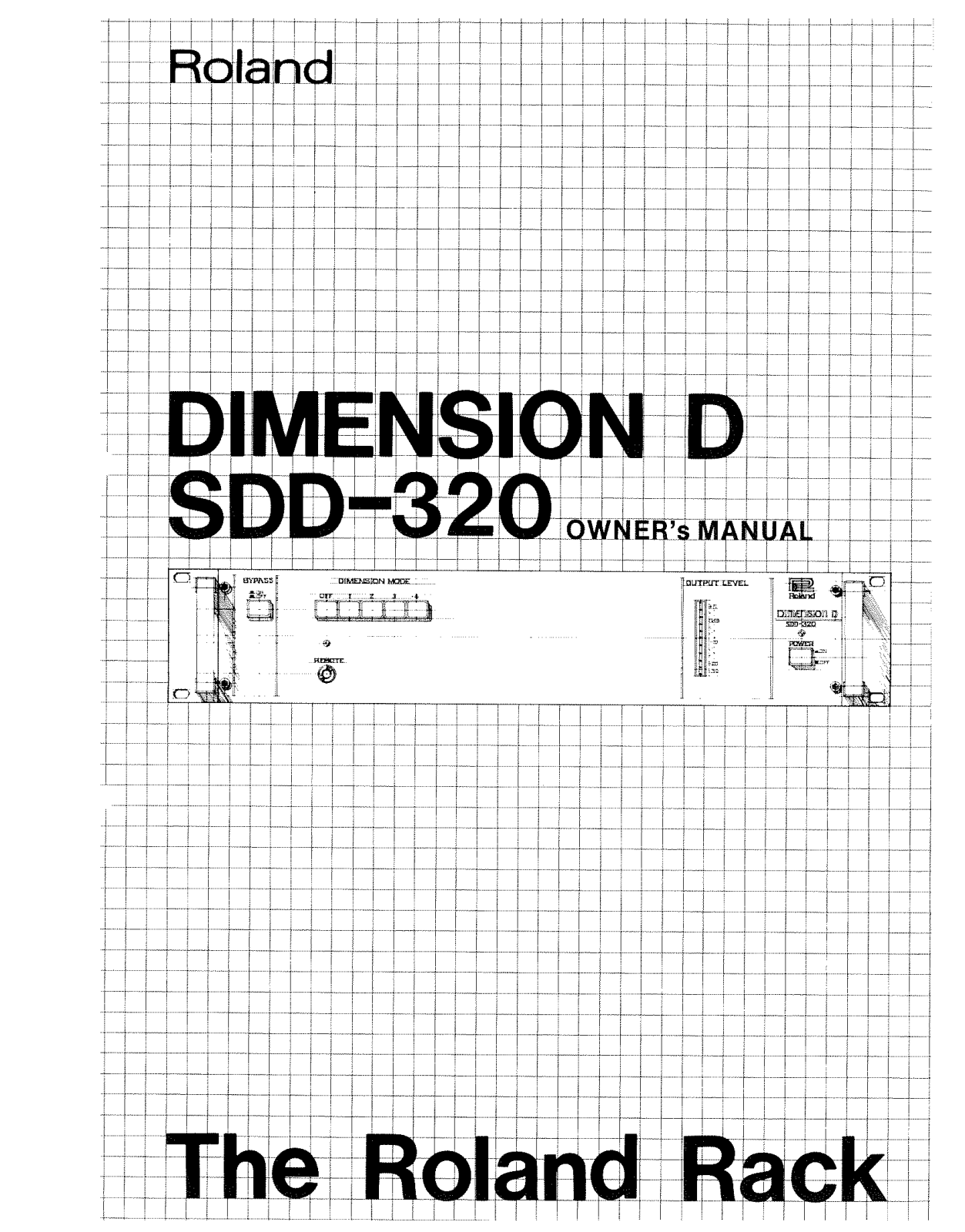 Roland Corporation SDD-320 Owner's Manual