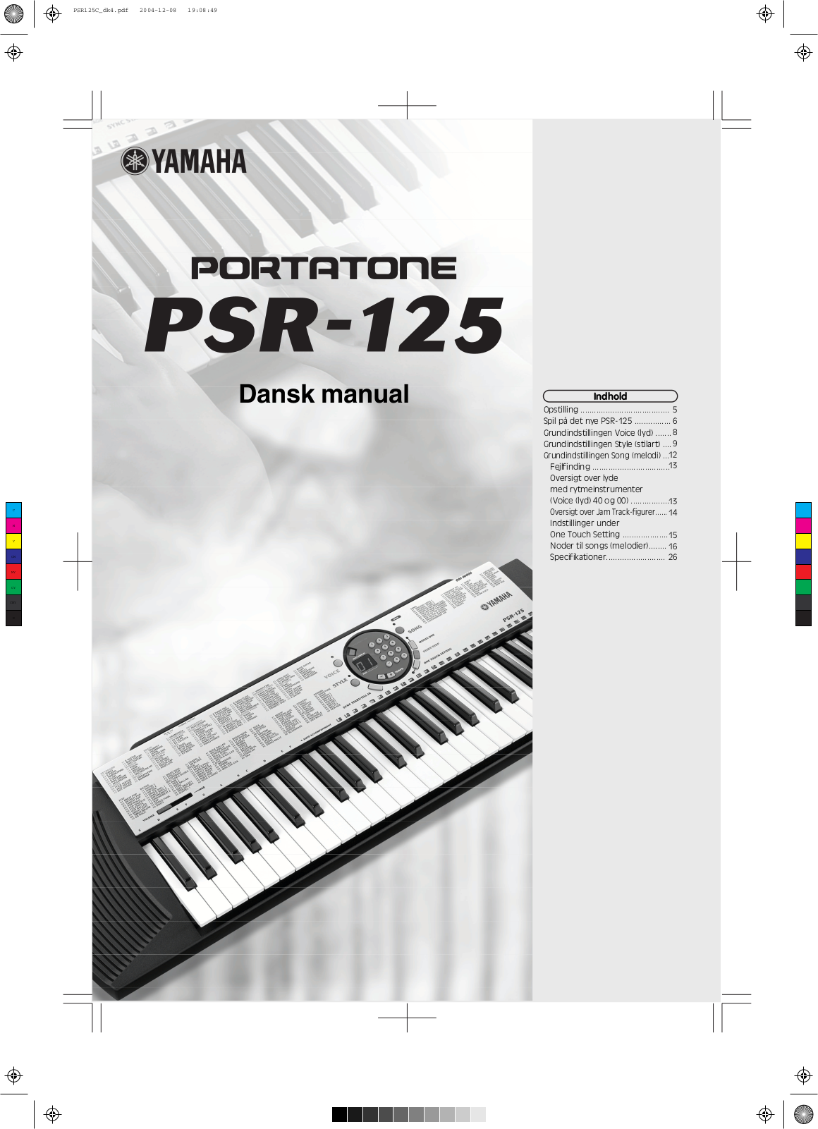 Yamaha PSR-125 User Manual